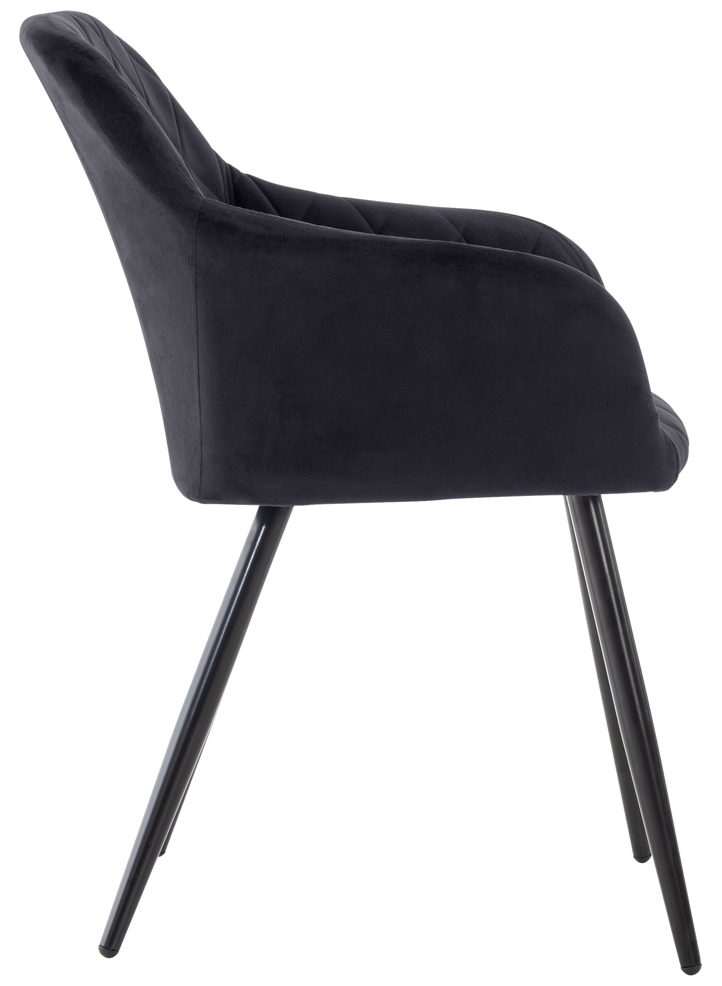 Lot de 4 chaises de salle à manger Shila avec Piètement en Métal noir