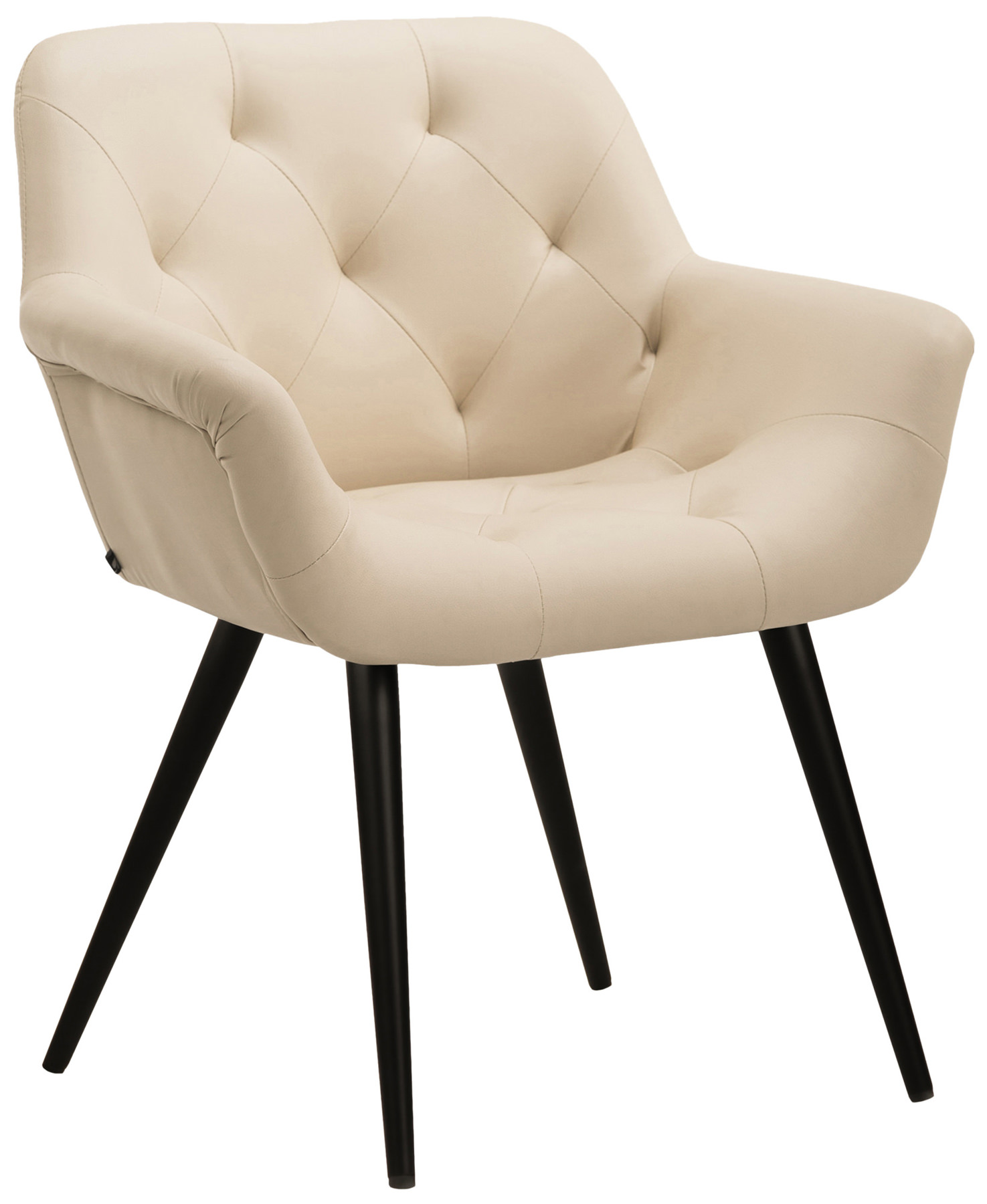 Chaise de salle à manger Langford avec accoudoirs et pieds en métal