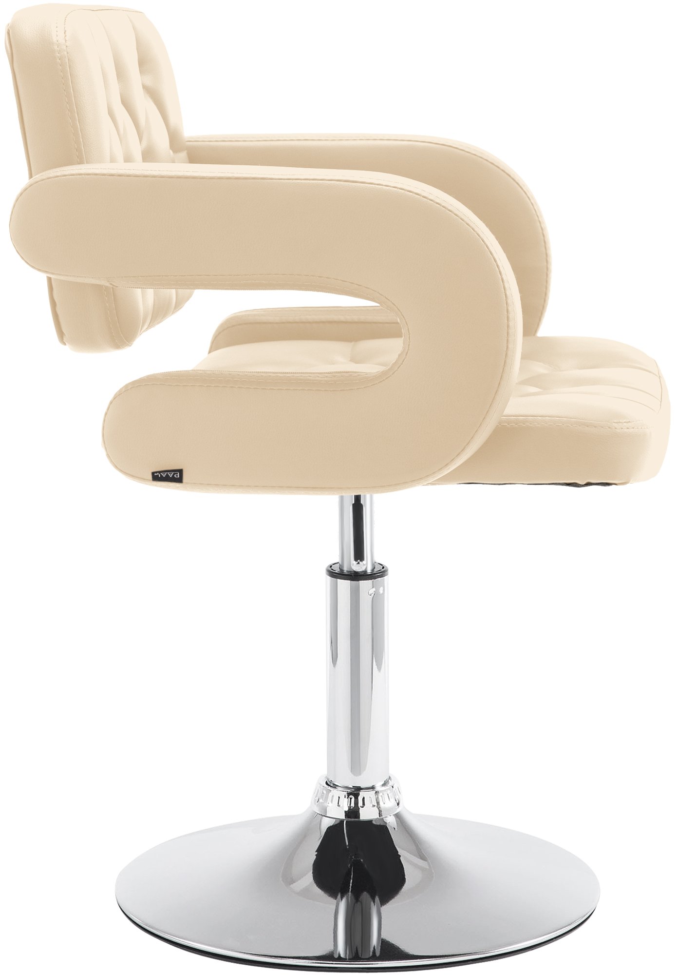 Chaise Lounge Dublin Similicuir - Piètement avec colonne centrale en métal chromé
