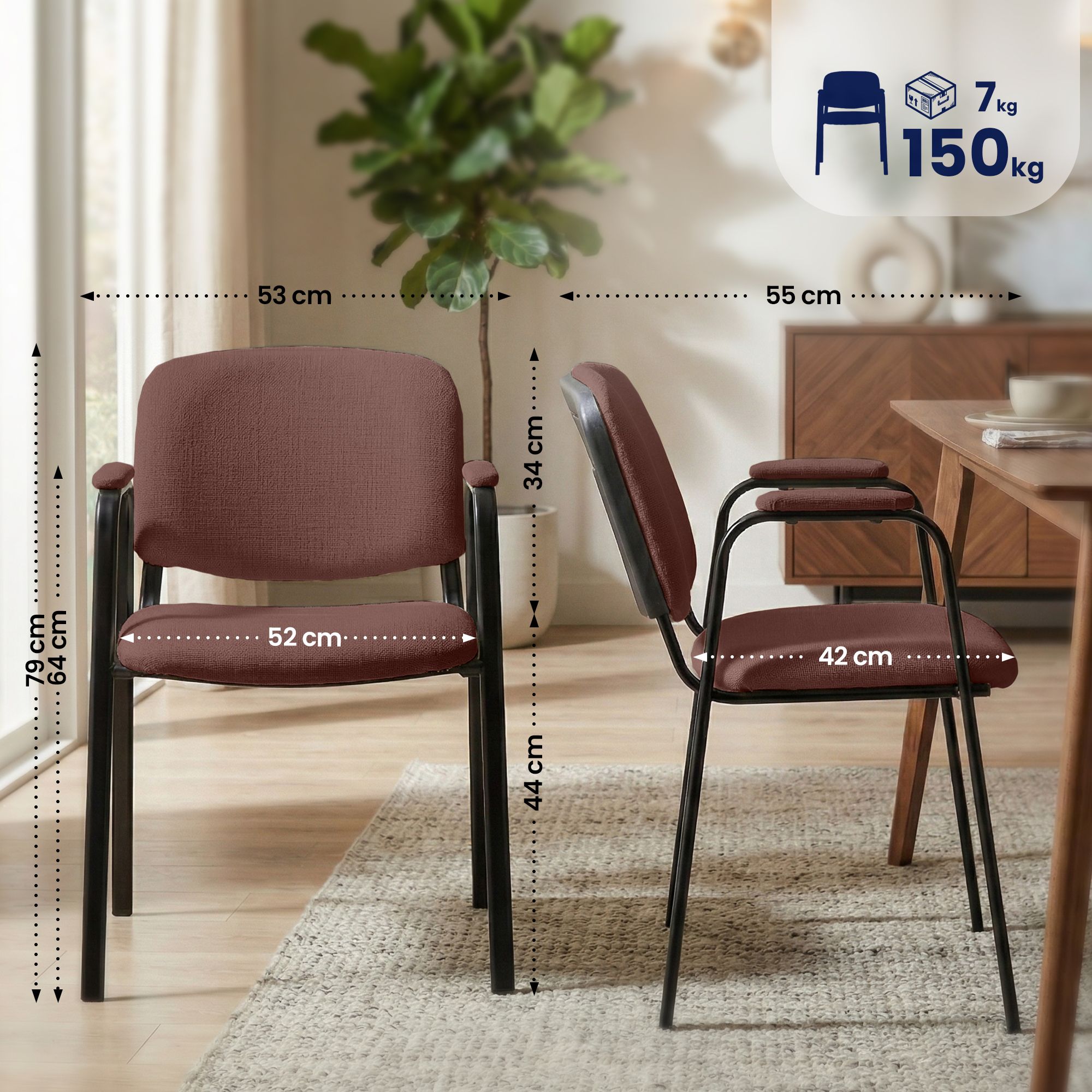 Chaise empilable Ken Pro en tissu