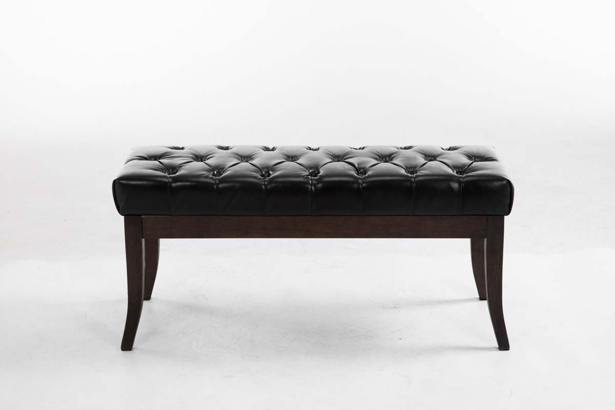 Banc Ramses similicuir antique sombre