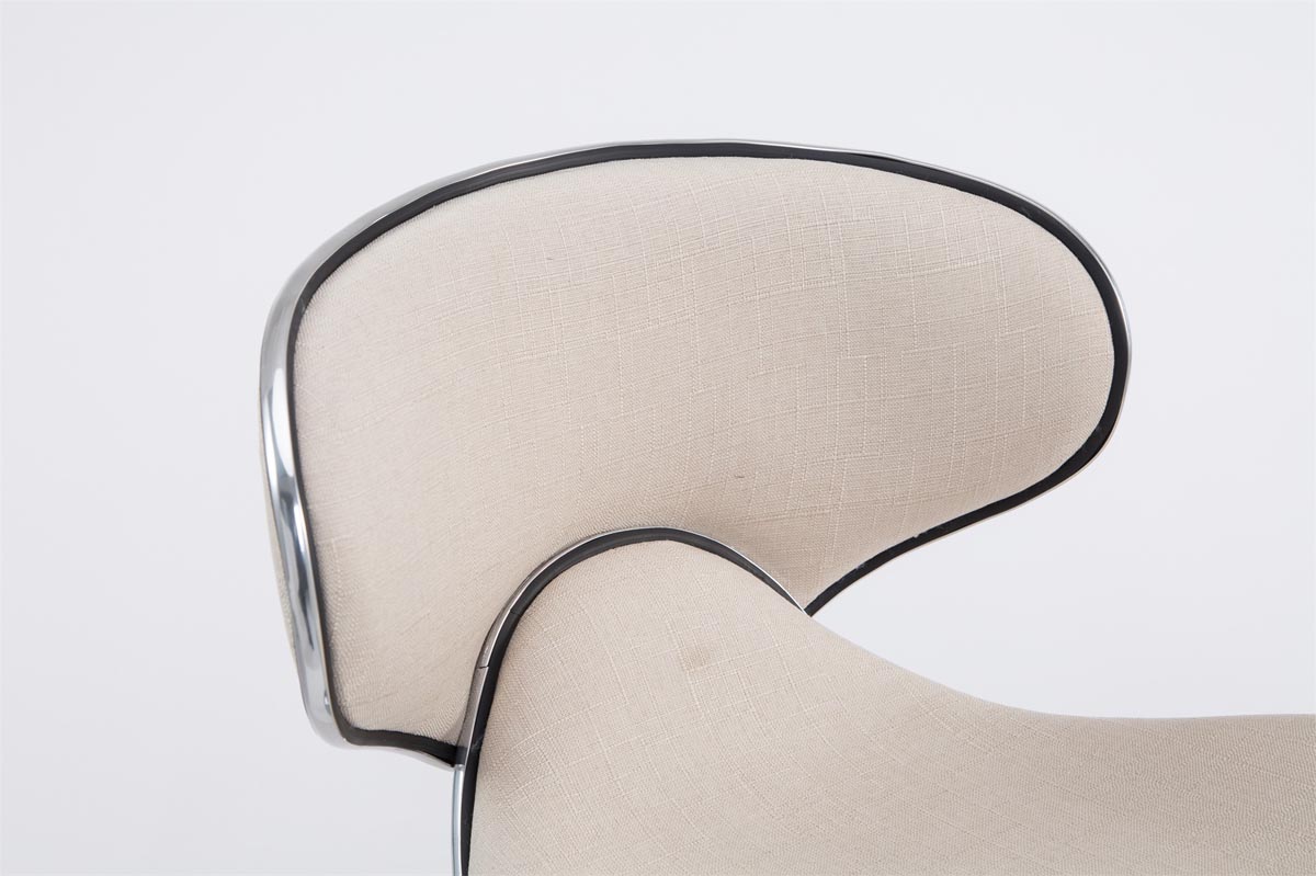 Tabouret de bar Las Vegas V2 en tissu avec pied en métal