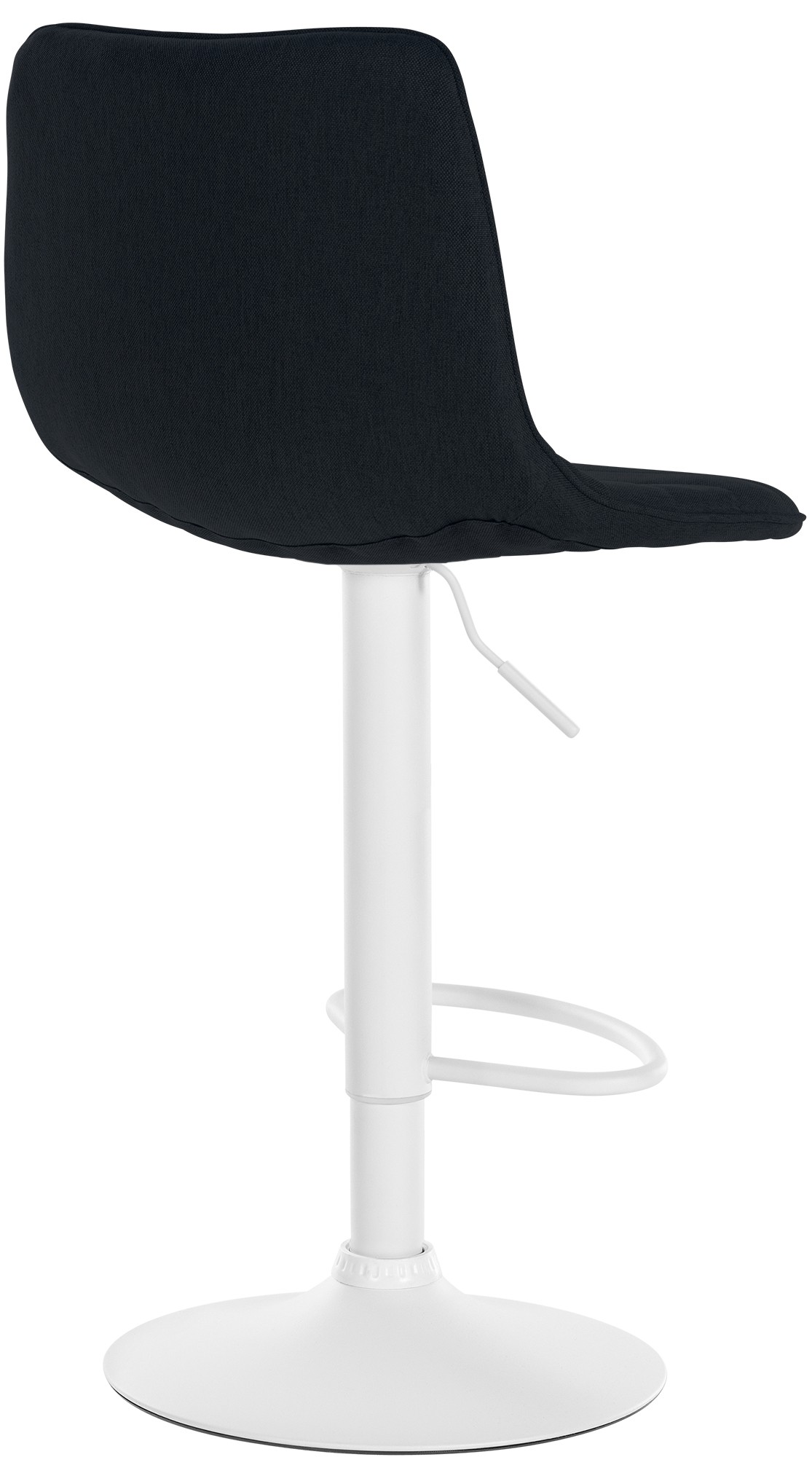 Tabouret de bar Lex en Tissu Pied trompette en Métal