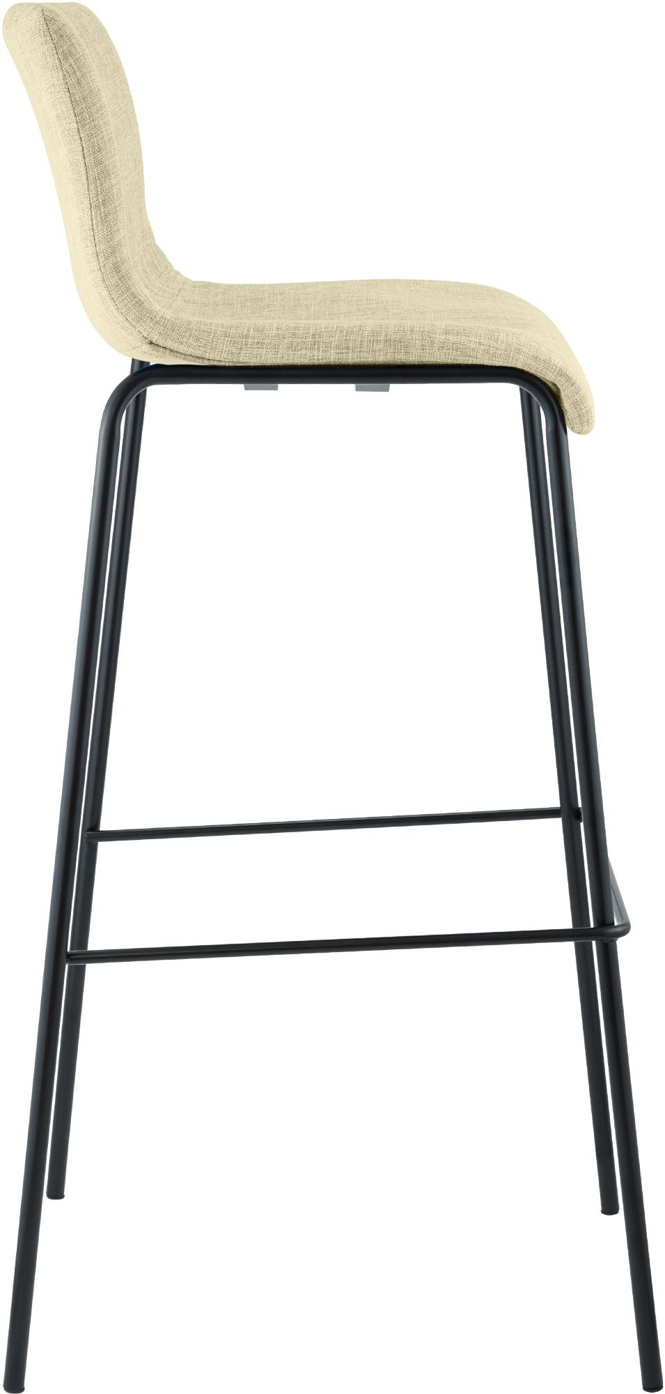 Tabouret de bar Hover en tissu avec pied a 4 branches