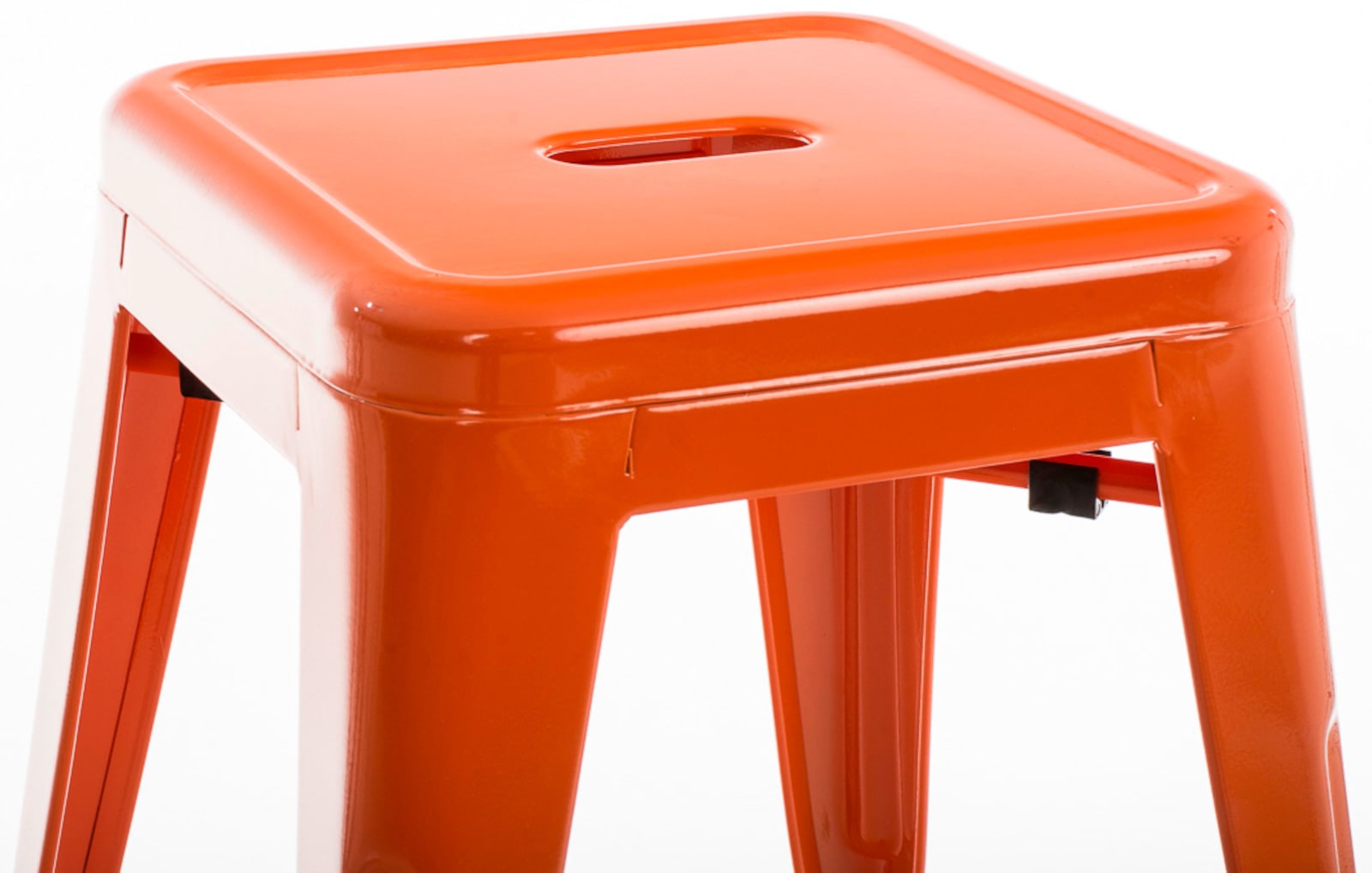 Lot de 4 tabourets bas au style industriel Armin en métal
