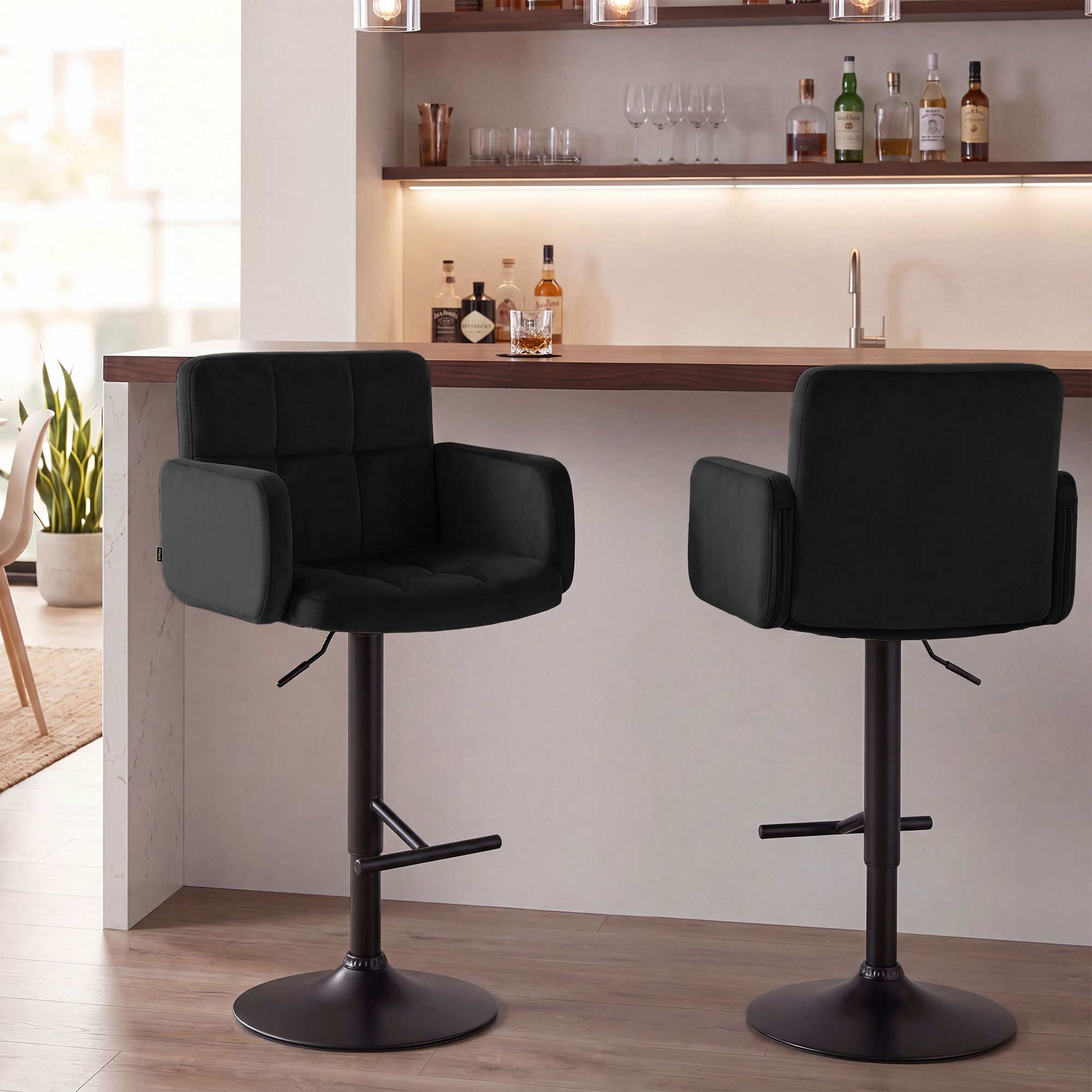 Tabouret de Bar Los Angeles en Velours
