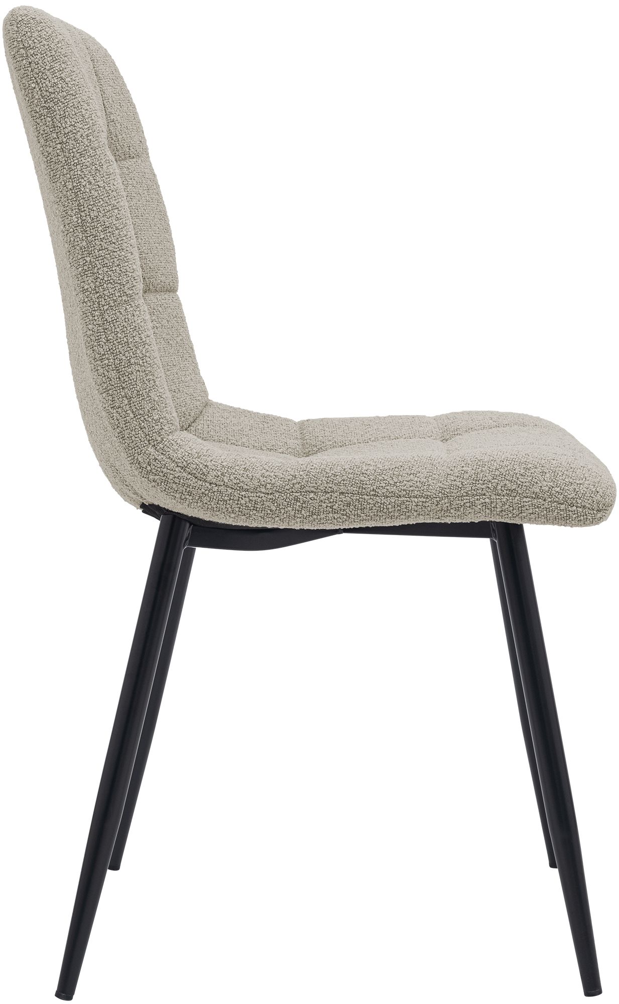 Chaise de salle a manger Antibes en tissu teddy