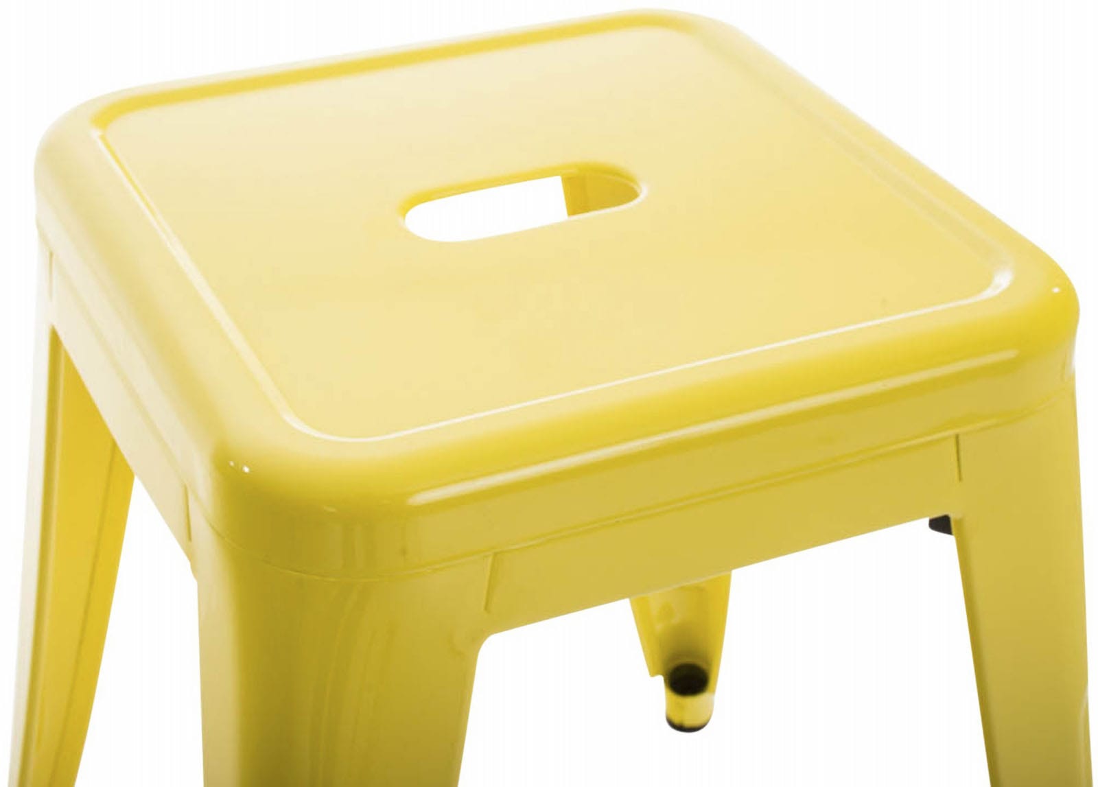 Lot de 4 tabourets bas au style industriel Armin en métal