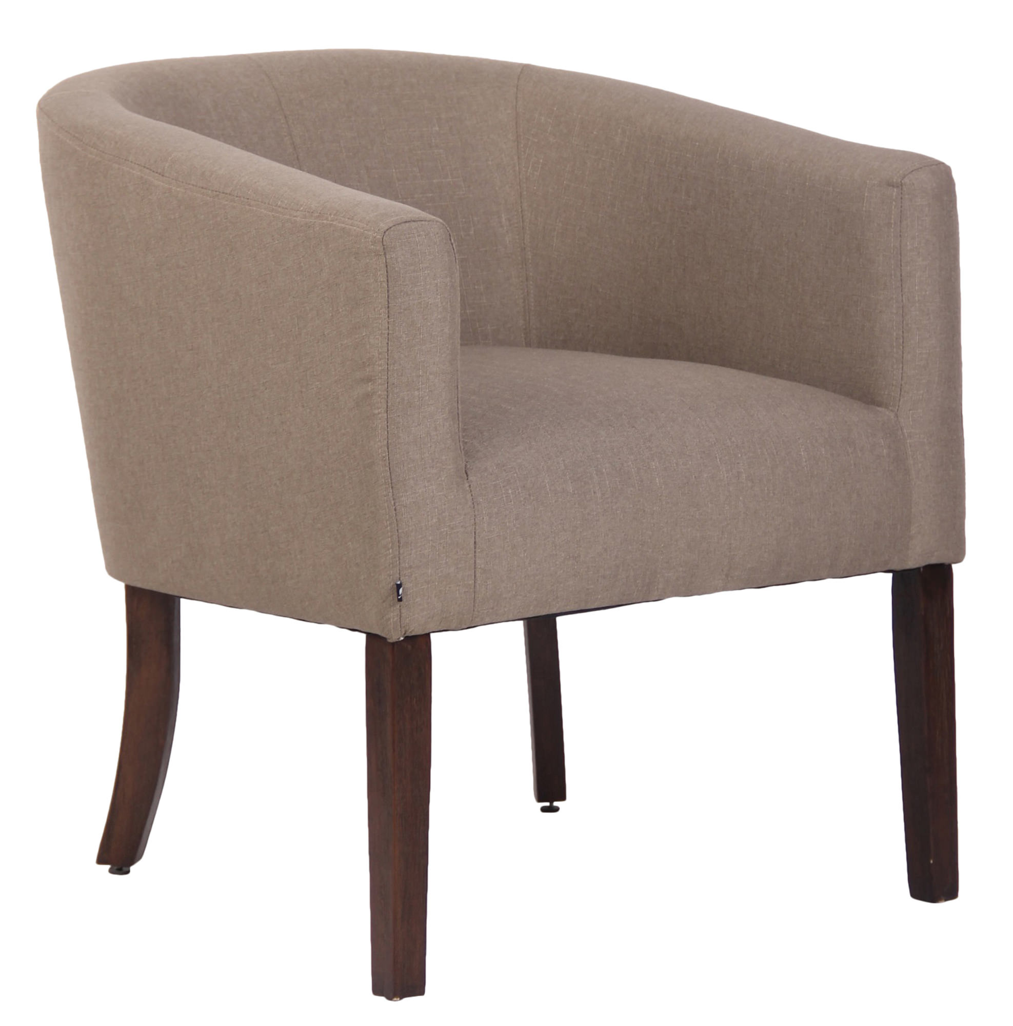 Fauteuil design et confortable Nemea en Tissu avec Pieds en Bois de caoutchouc