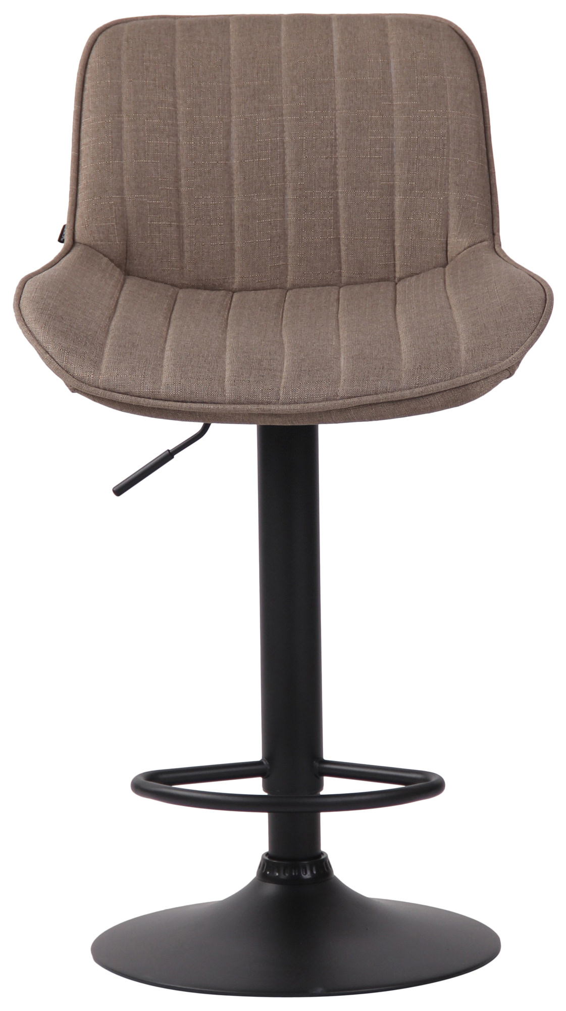 Tabouret de bar Lentini en Tissu avec Piètement trompette en Métal