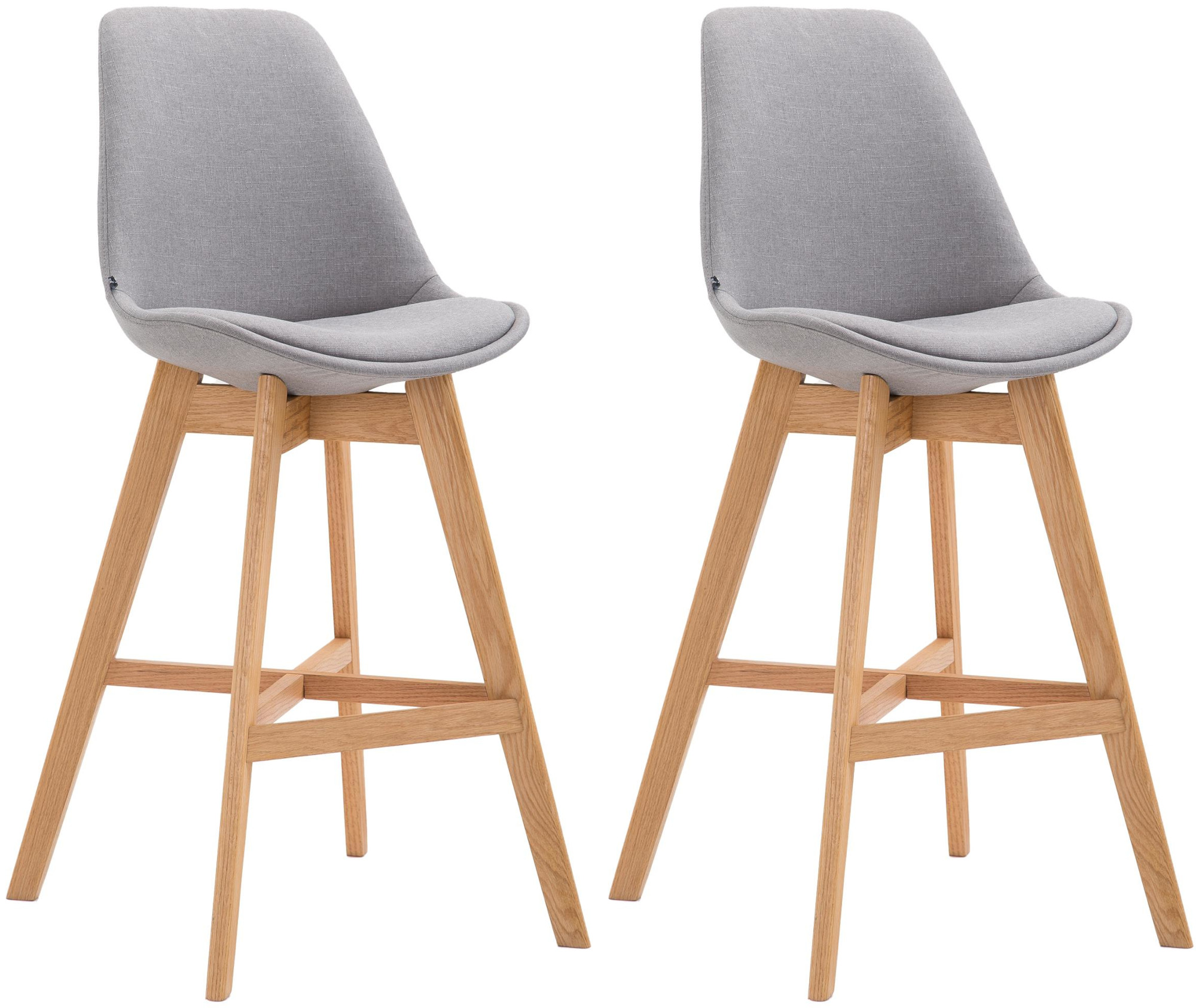 Lot de 2 tabourets de bar Cannes Tissu