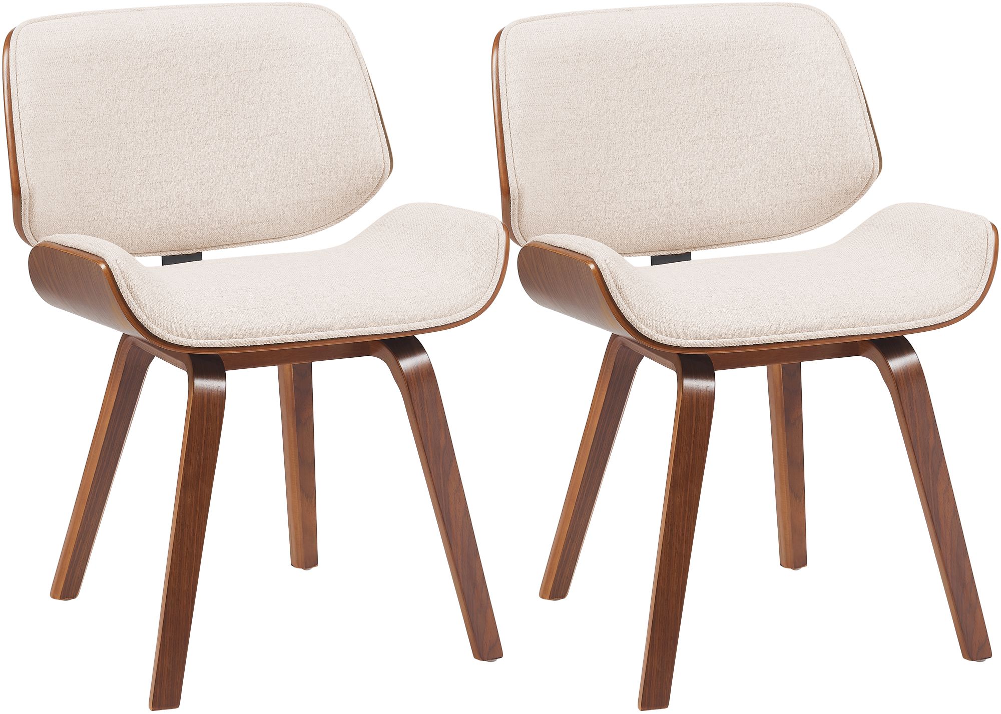 Chaises de salle a manger Beverley lot de 2 en tissu