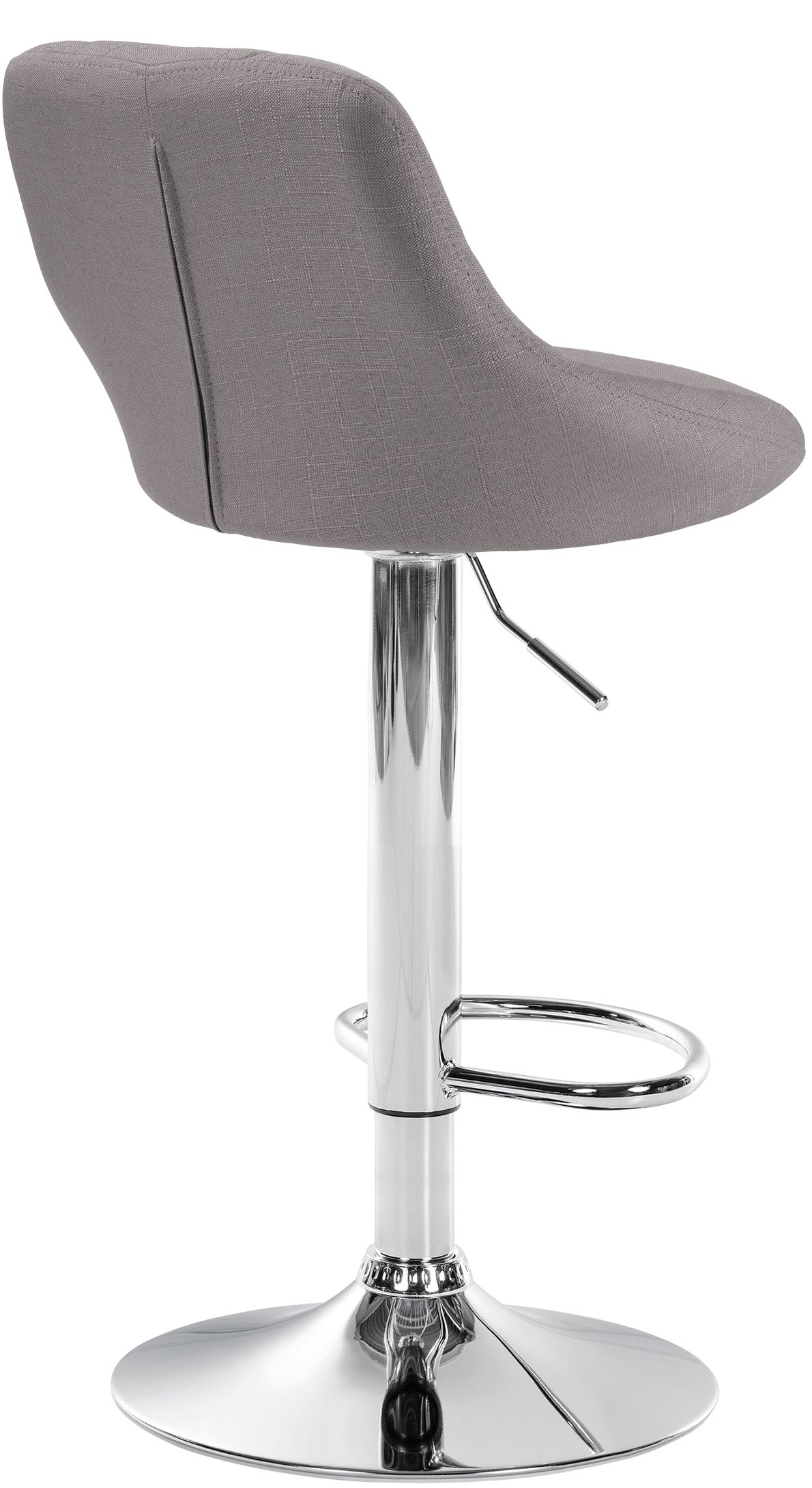 Tabouret de bar Lazio en Tissu Hauteur réglable siège pivotant