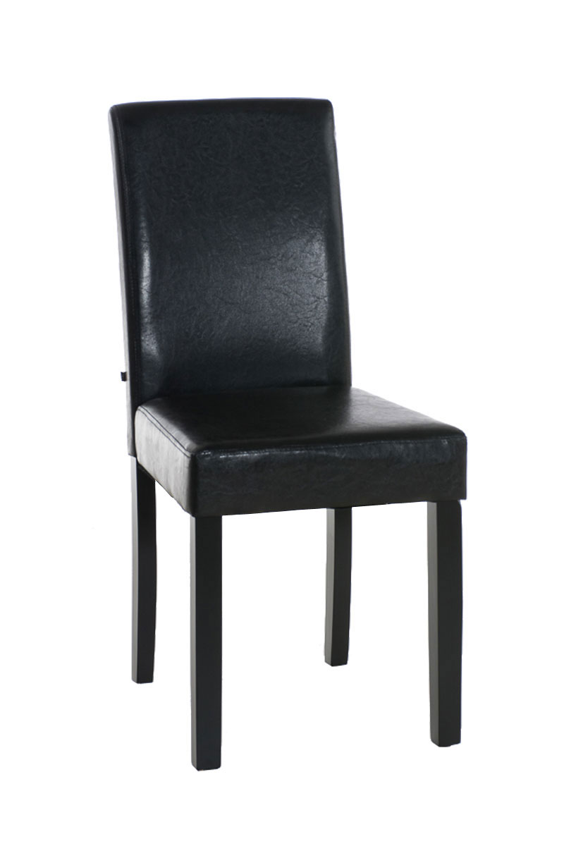 Chaise de salle à manger Ina similicuir avec pieds en Bois