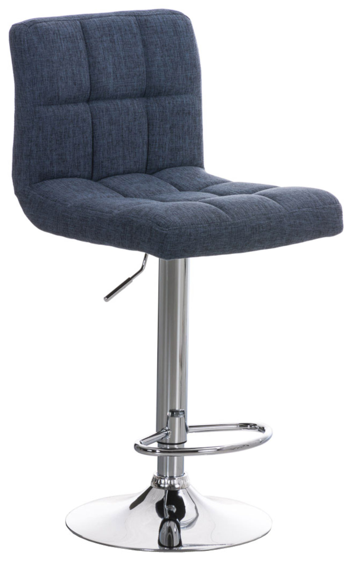 Lot de 2 Tabourets de bar Peru en Tissu Piètement Métal Pivotant et Ajustable