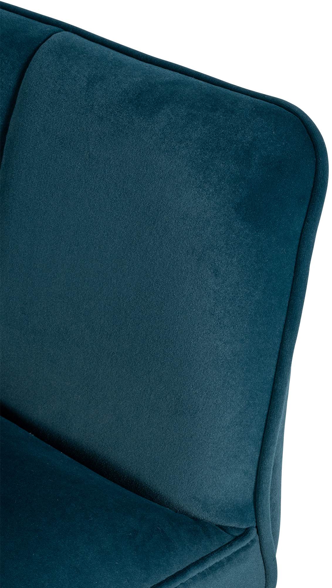 Lot de 2 tabourets de bar Damaso en velours avec piètement à quatre pieds