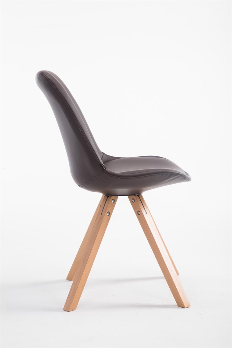 Chaise de visiteur Laval pieds carrés nature