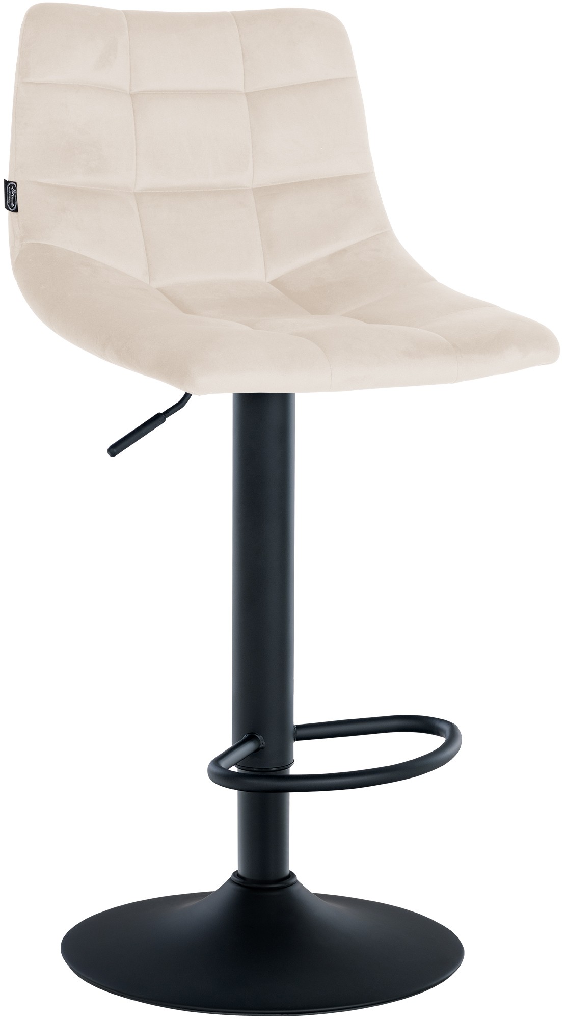 Lot de 2 tabourets de bar Jerry velours