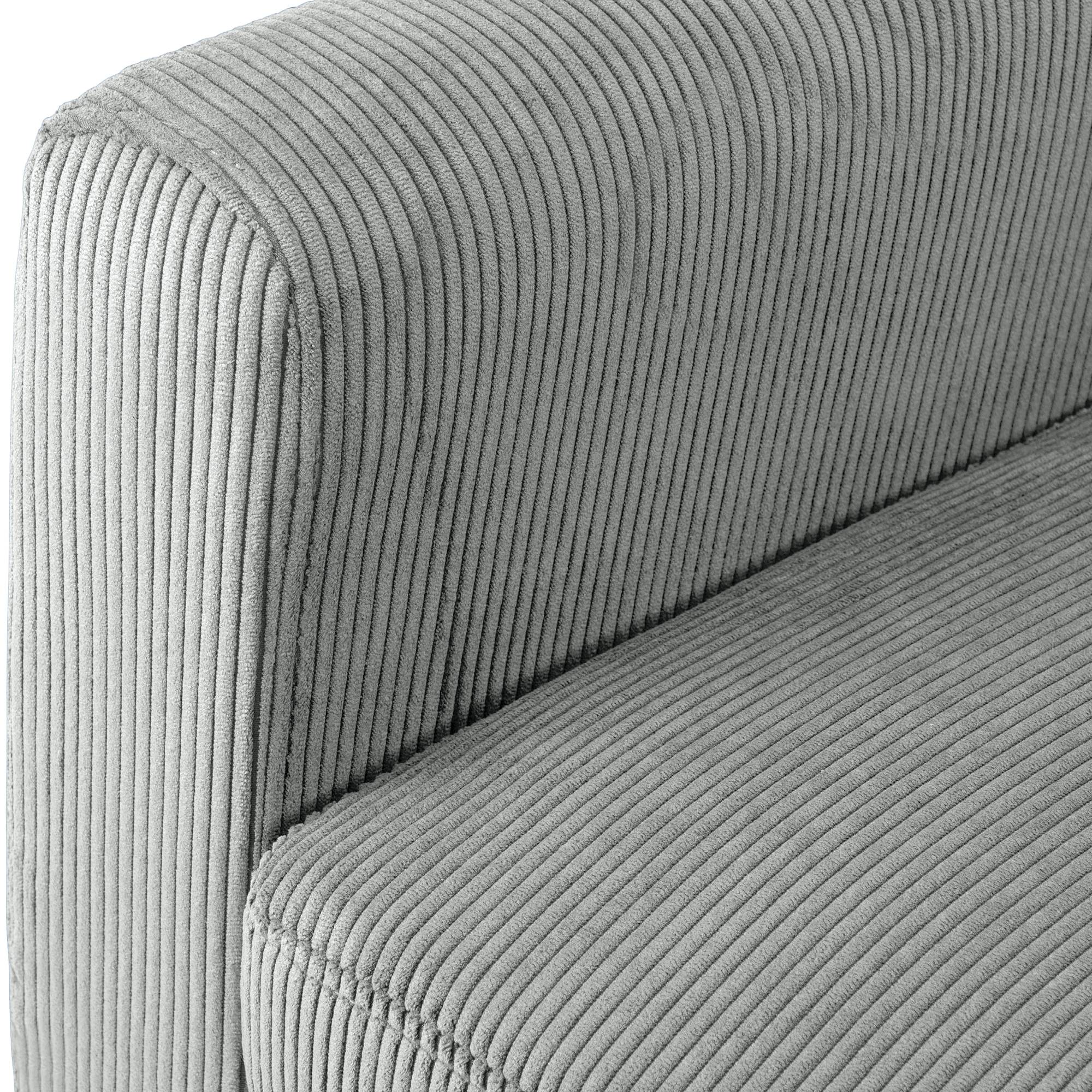 Fauteuil Kioni en velours cotele