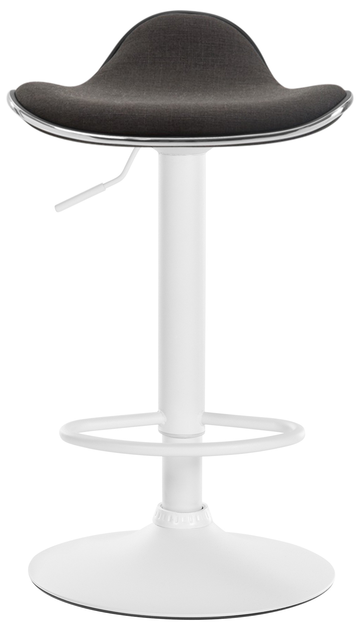 Tabouret de bar Shanghai tissu avec pied en métal