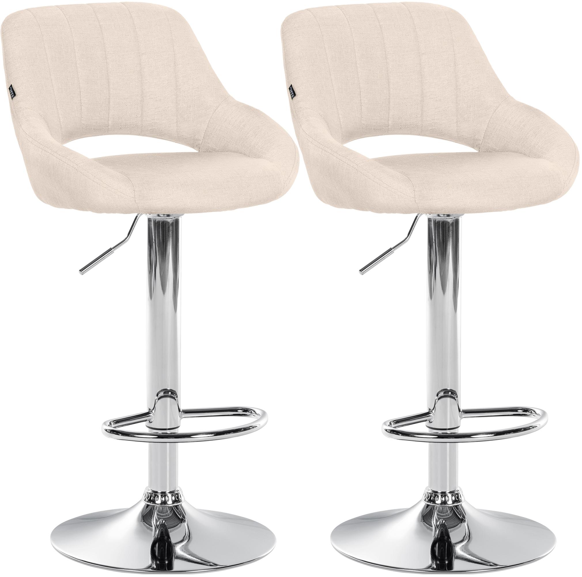 Lot de 2 tabourets de bar Milet en tissu