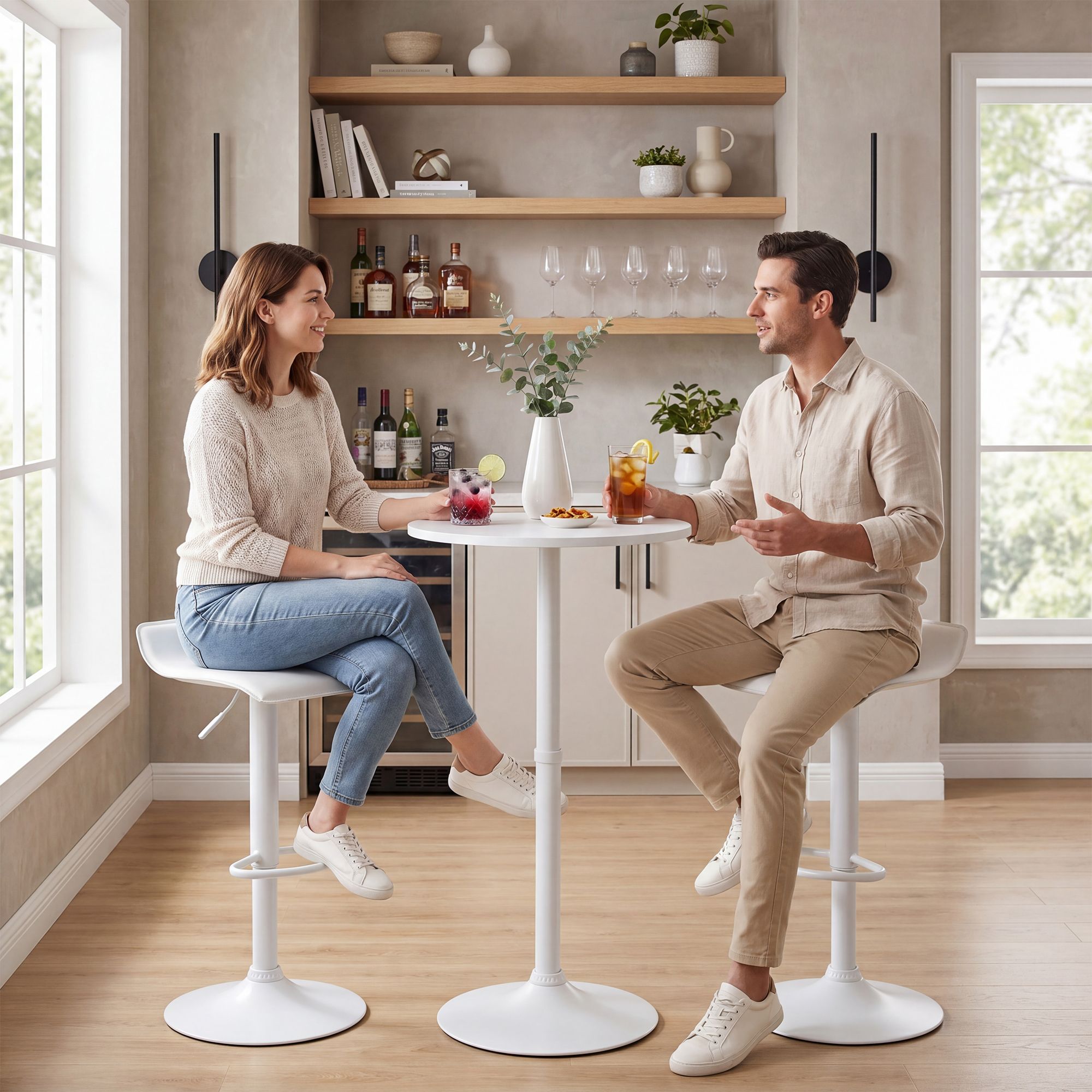 Ensemble table de bar Lumo avec 2 tabourets de bar