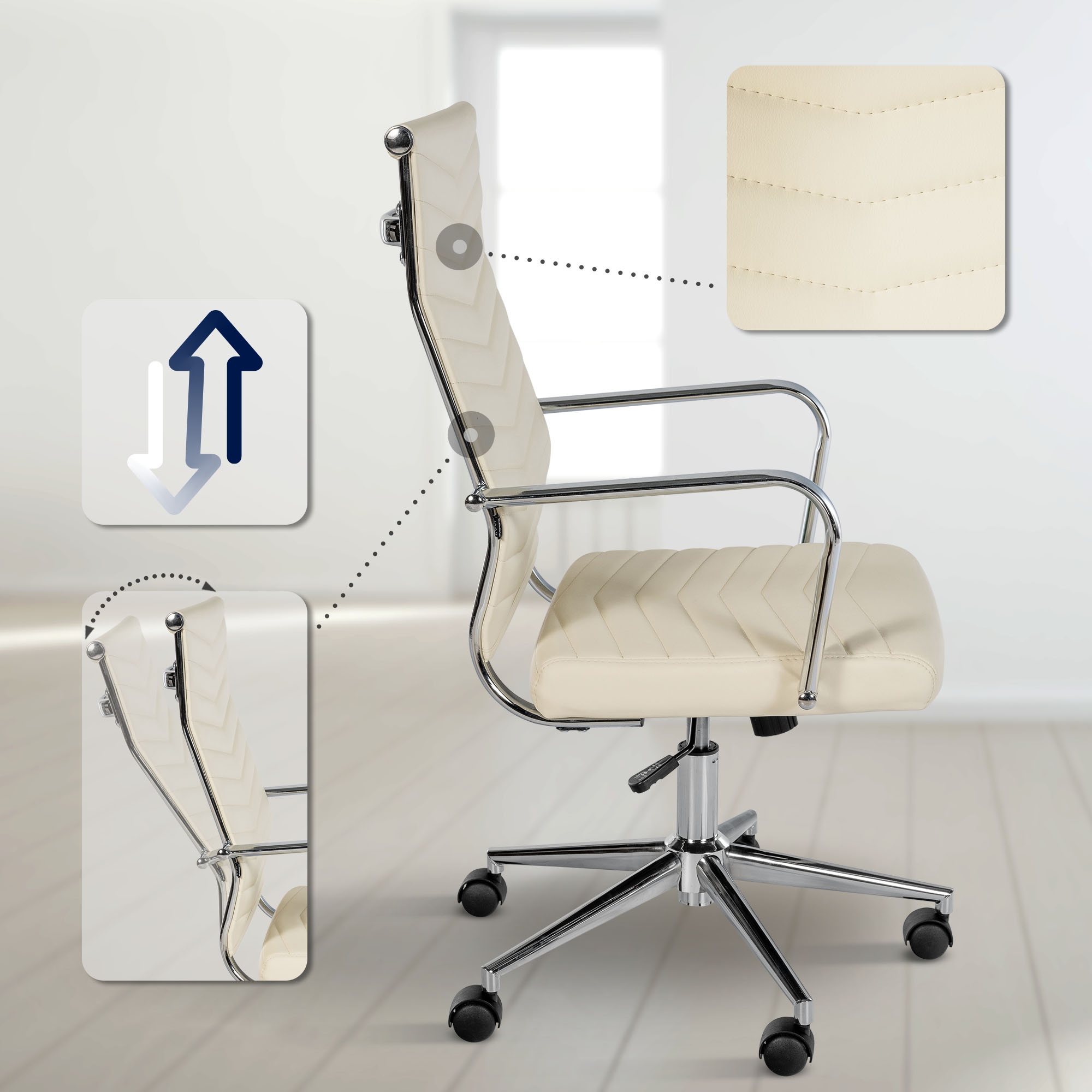 Chaise de bureau Canby similicuir