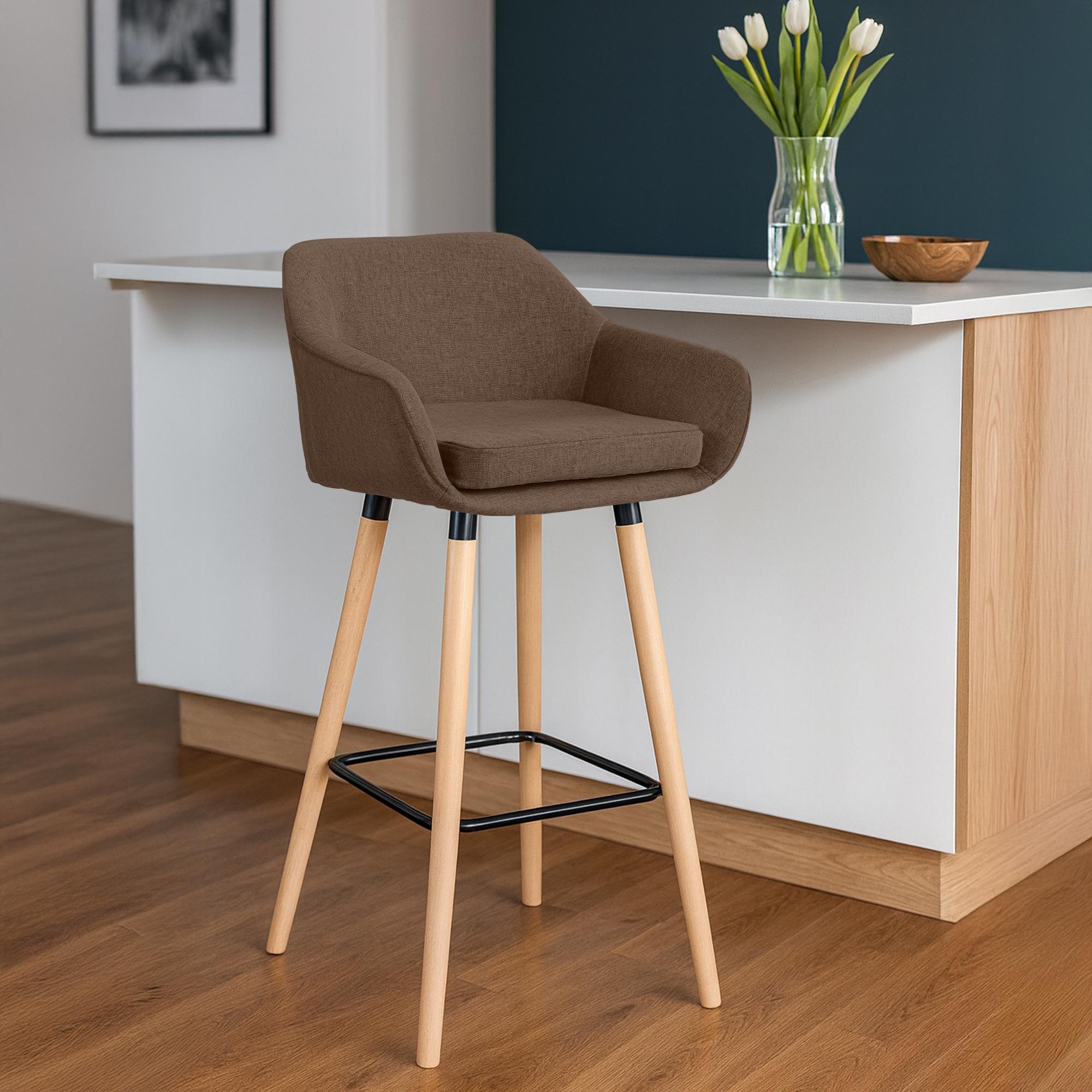 Lot de 2 tabourets de bar Grant en tissu