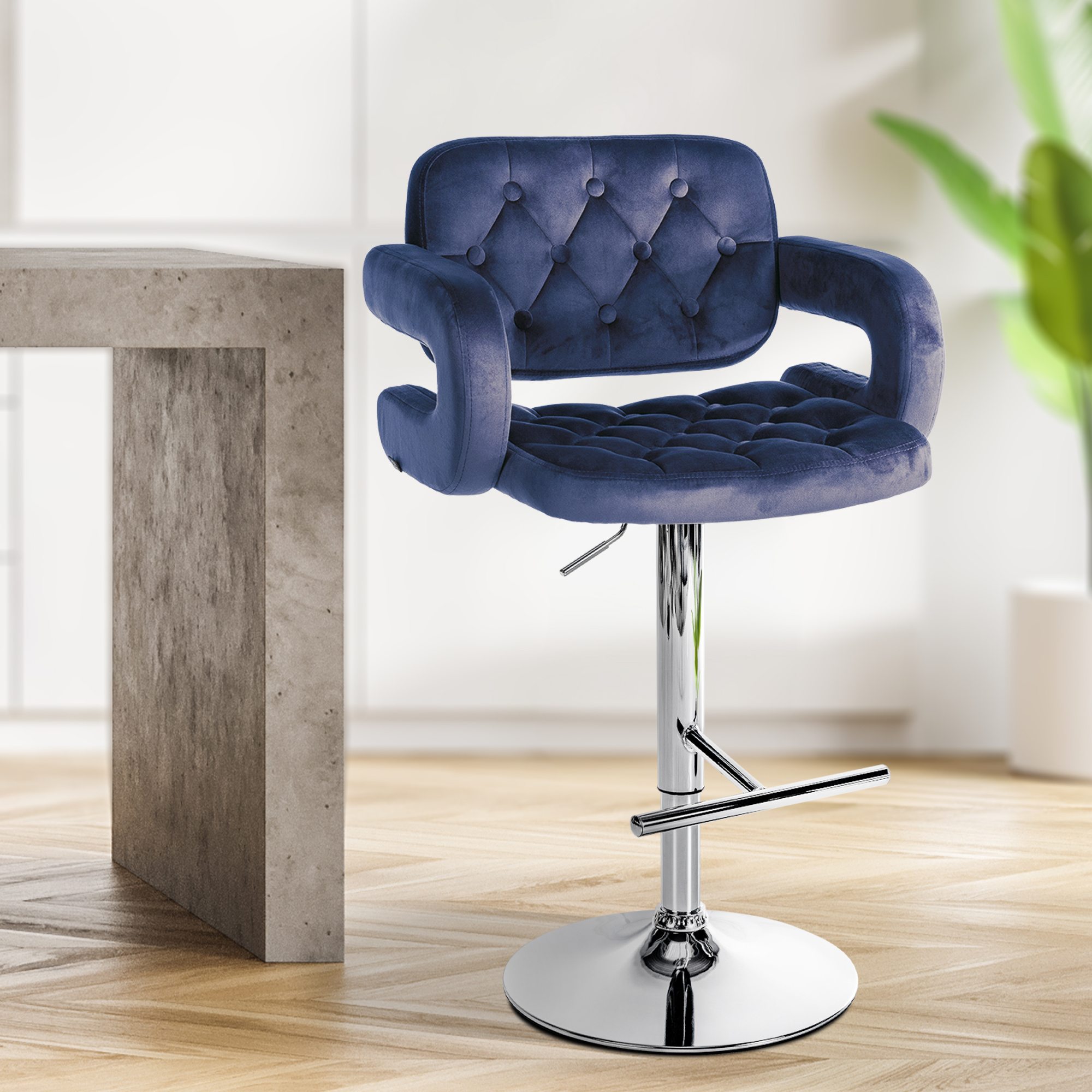 Tabouret de bar Dublin velours