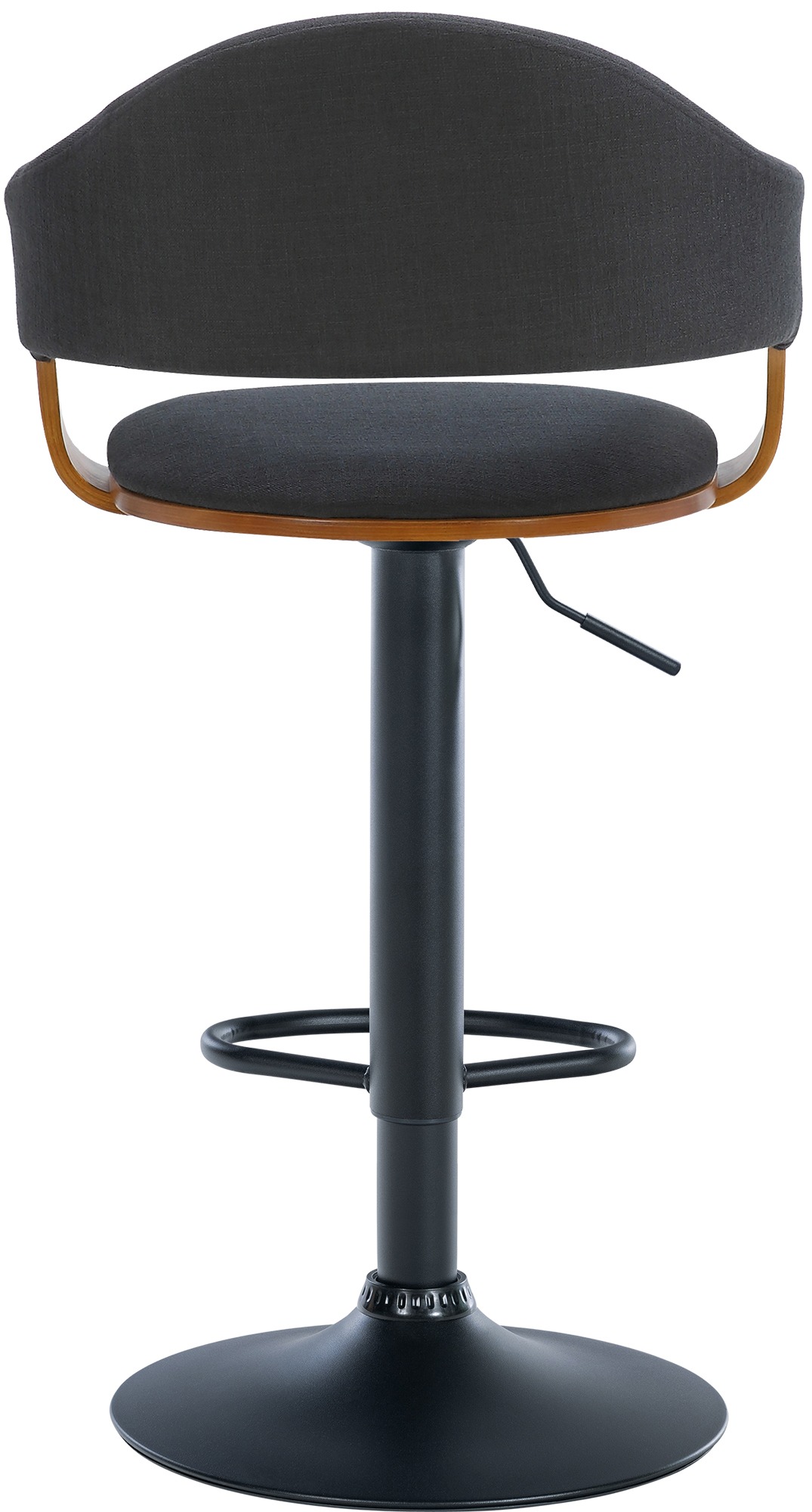 Tabouret de bar Nilse avec Coque en bois assise en tissu