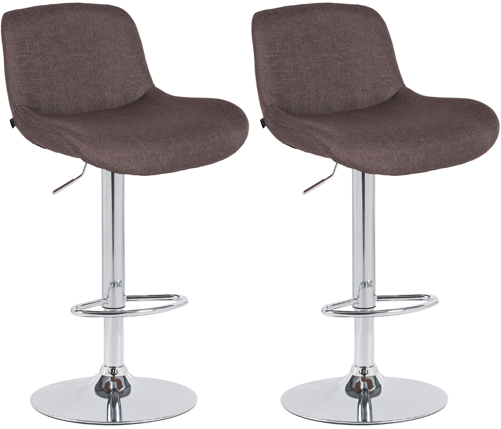 Lot de 2 tabourets de bar Solon chromés