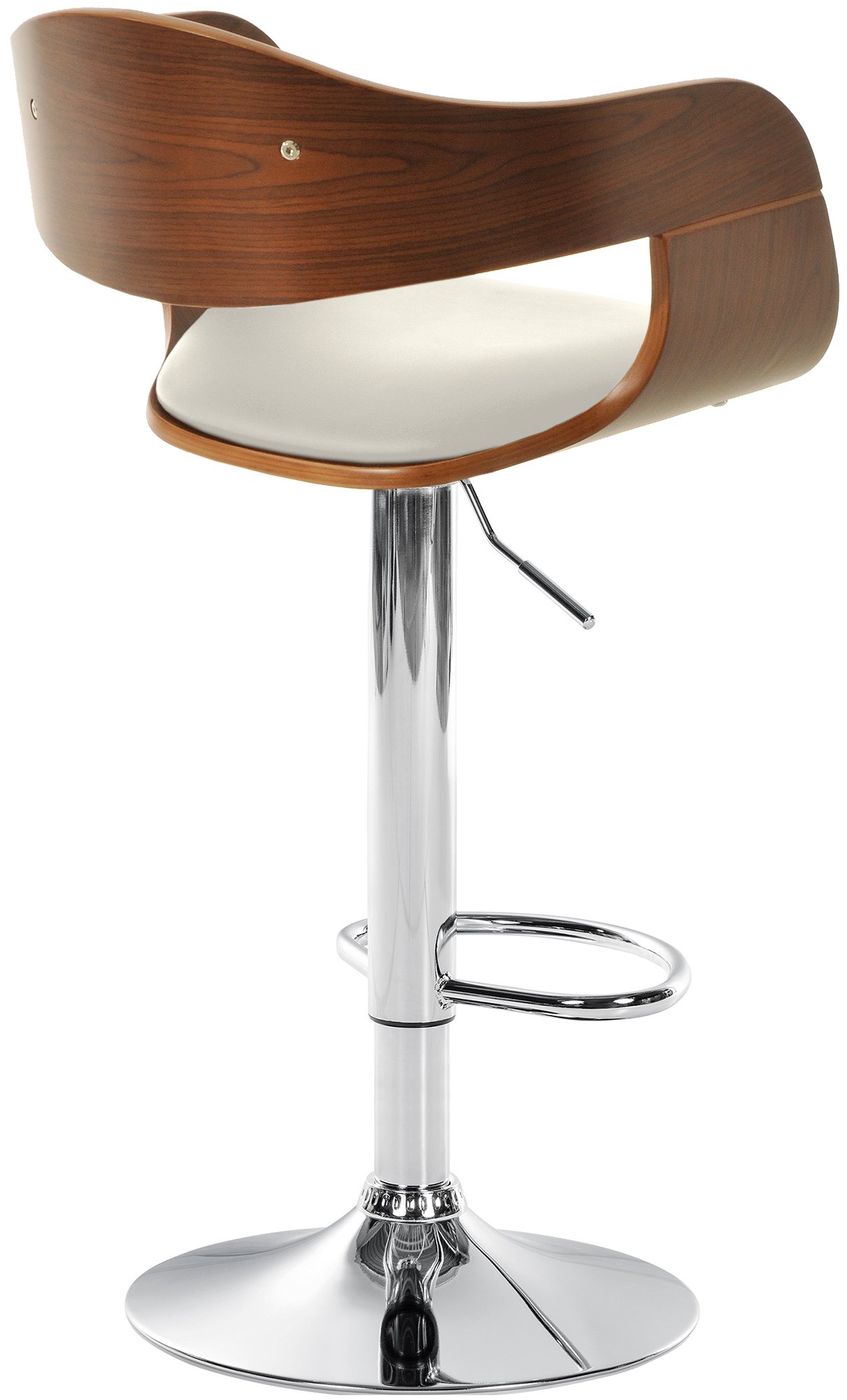 Tabouret de bar Kingston avec Coque en bois Assise en similicuir