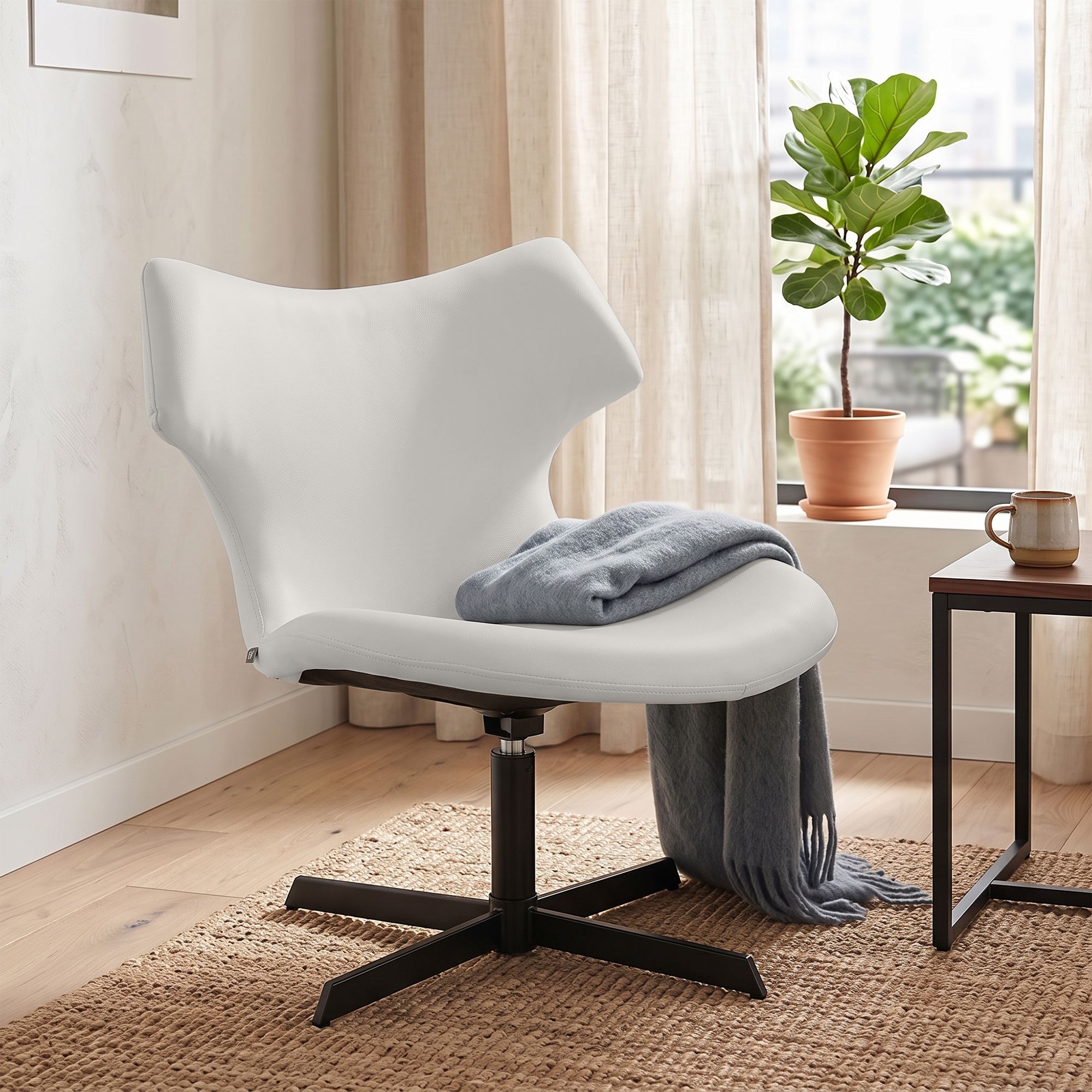 Lot de 2 fauteuils lounge Welland aspect cuir