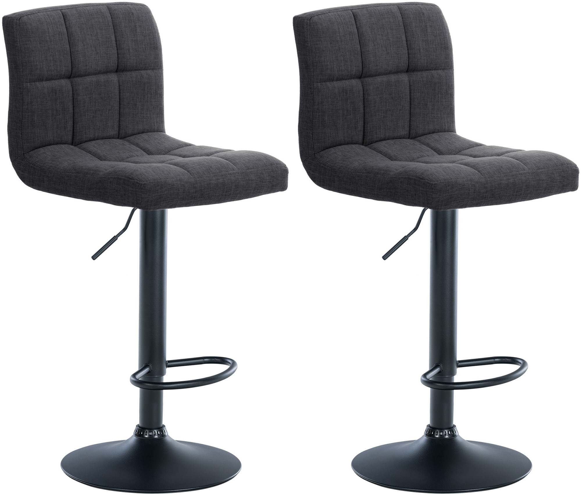 Lot de 2 tabourets de bar Calma tissu