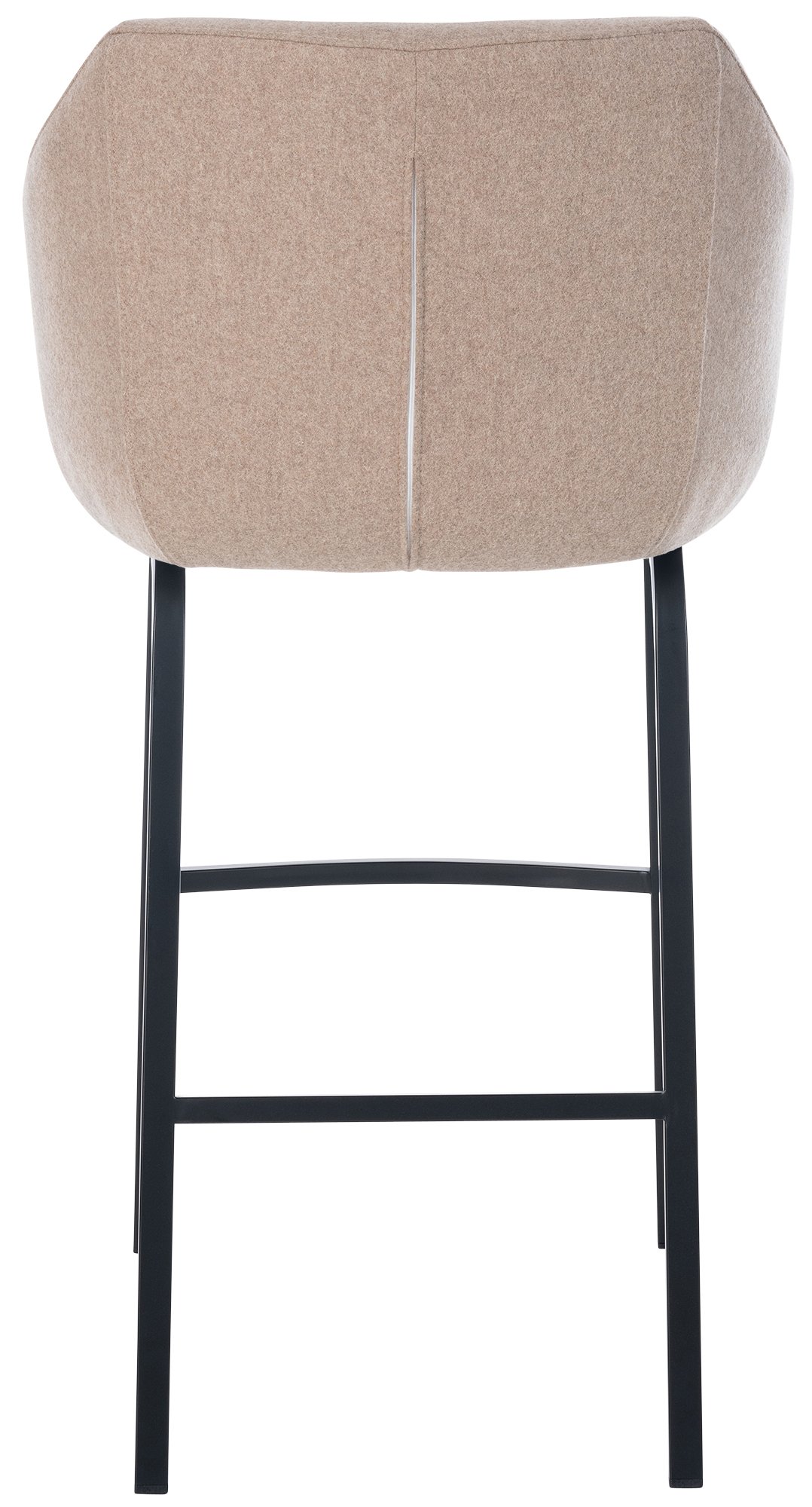 Tabouret de bar Monea feutre avec piètement à quatre pieds