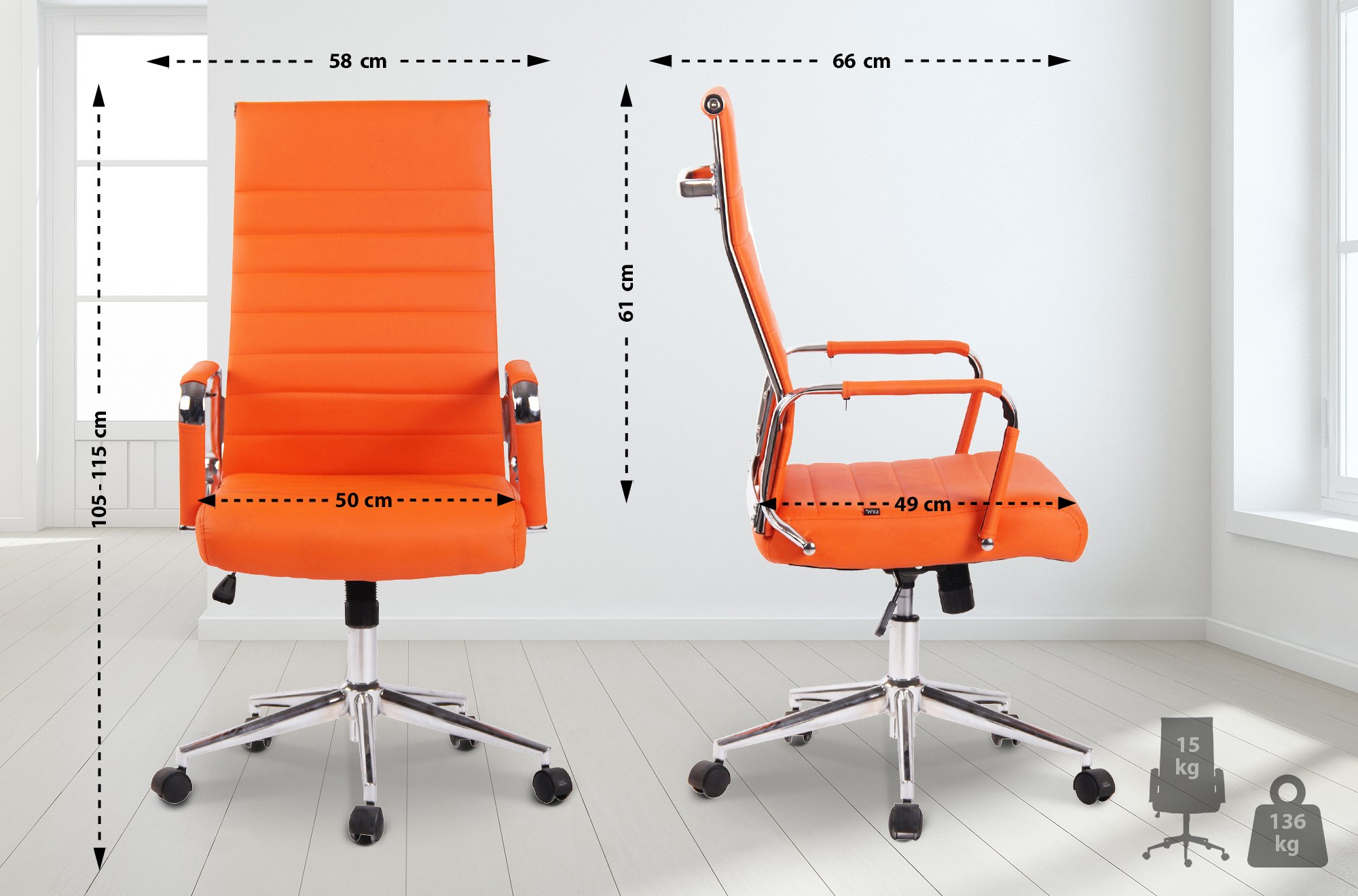 Fauteuil de bureau Kolumbus similicuir