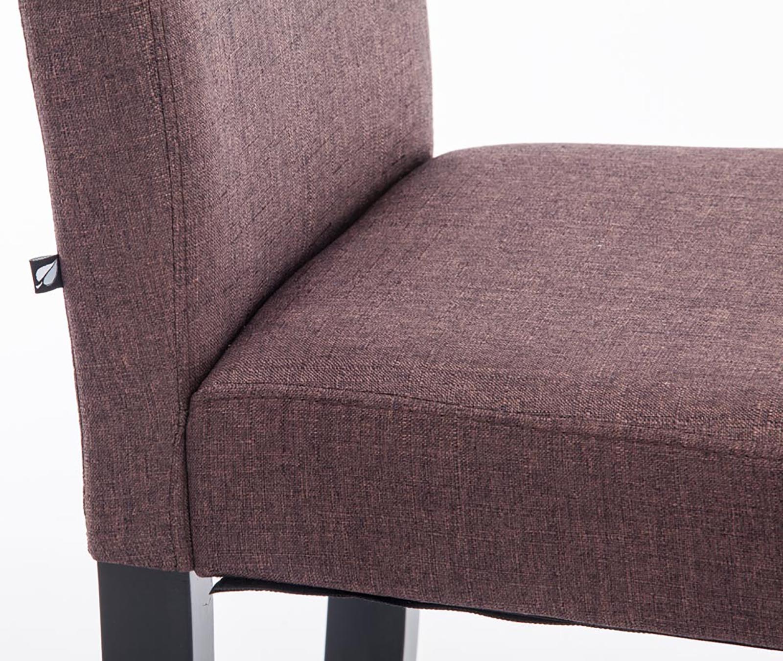 Lot de 2 Chaises de salle à manger Ina Tissu avec pieds en Bois