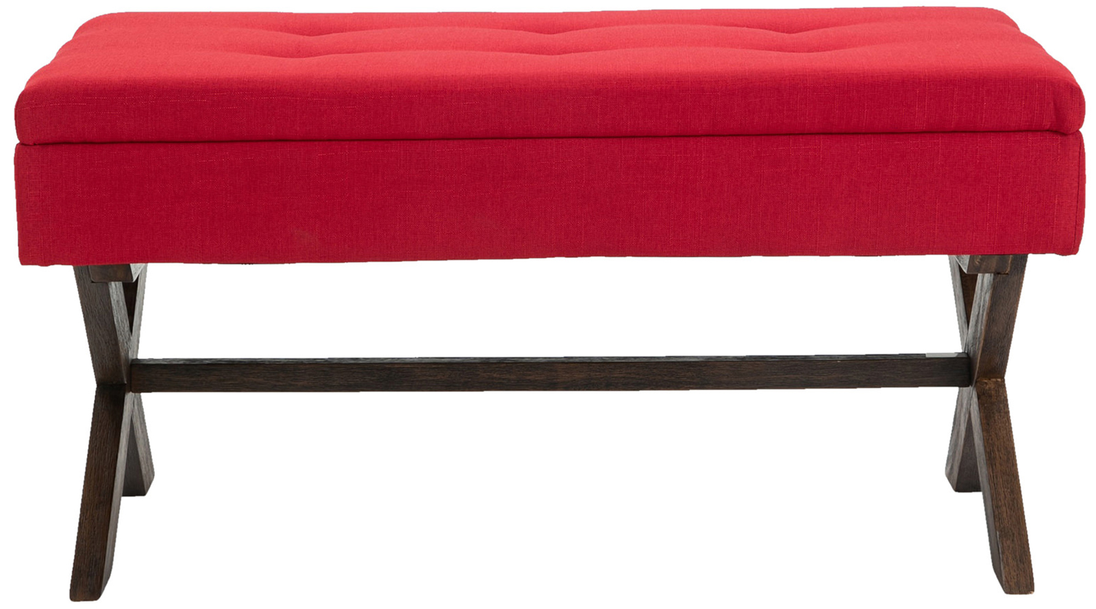 Banquette Namaro en Tissu avec espace de rangement Pieds Bois de caoutchouc