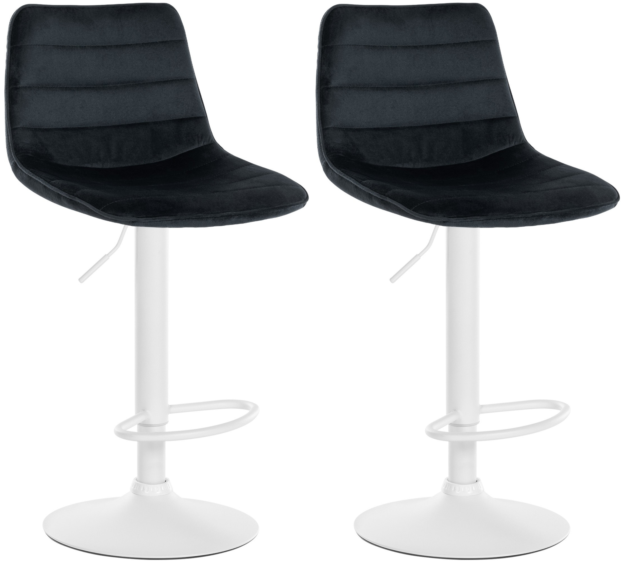 Lot de 2 tabourets de bar Lex velours