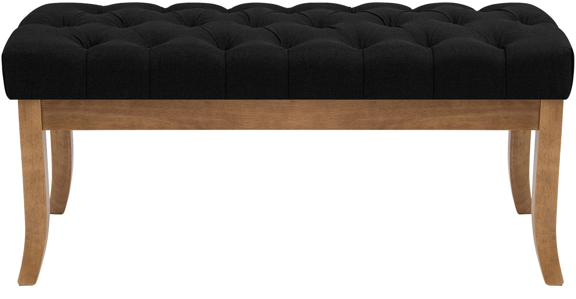 Banquette Ramses en tissu avec piètement en bois clair