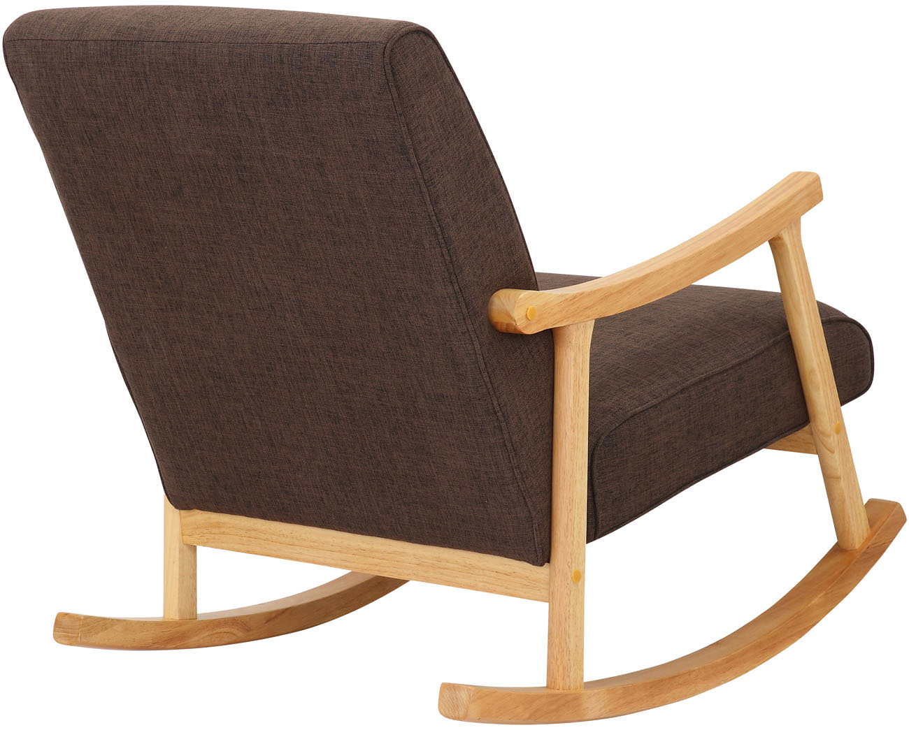 Chaise a bascule Morelia en tissu avec pieds nature
