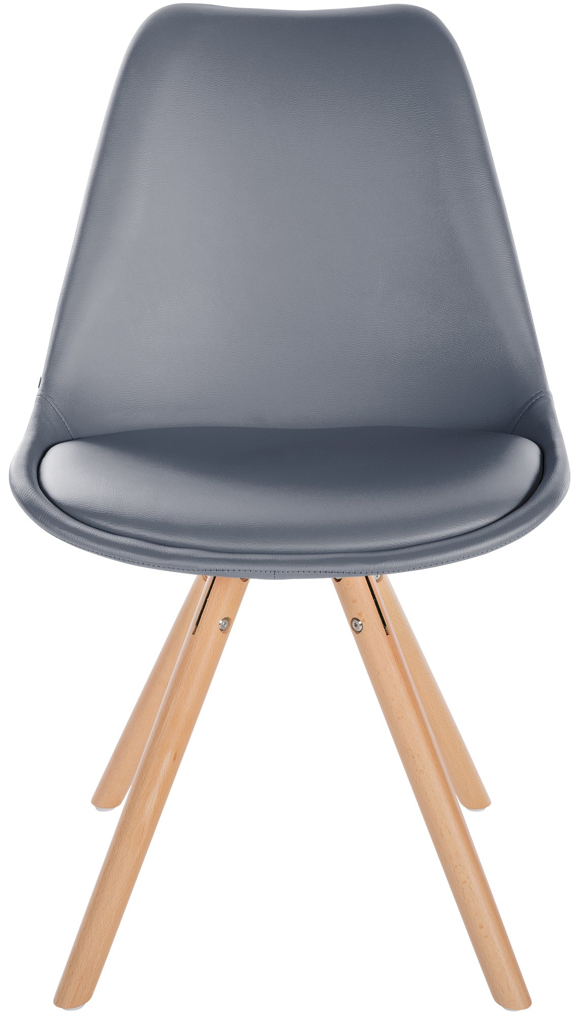 Chaise de salle à manger Sofia en Similicuir avec Pieds en bois