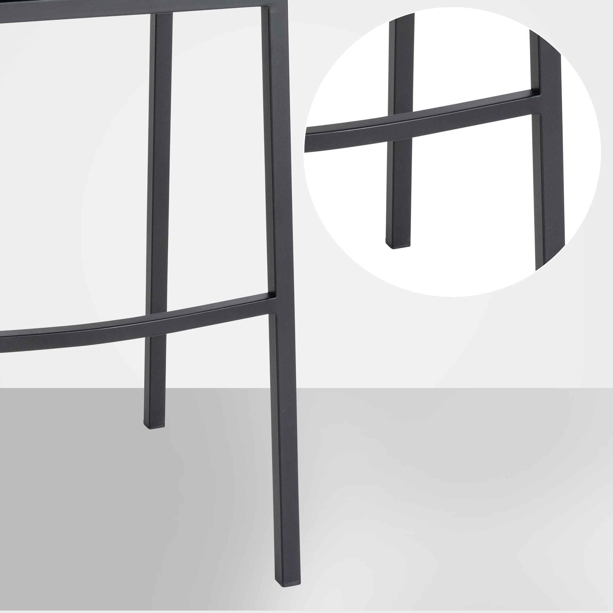 Tabouret de bar Damaso feutre avec piètement à quatre pieds