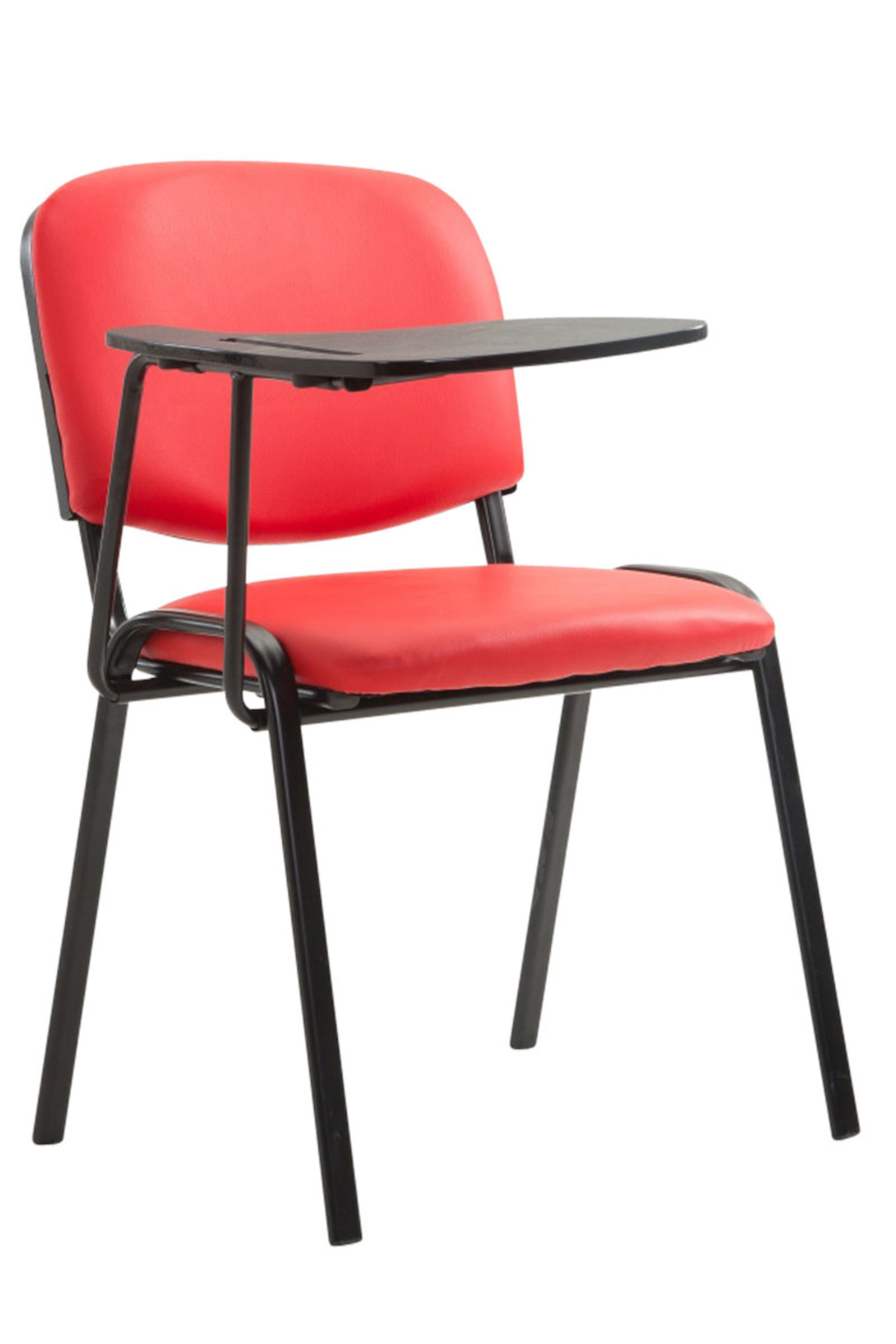 Lot de 4 Chaises Ken en similicuir avec tablette rabattable