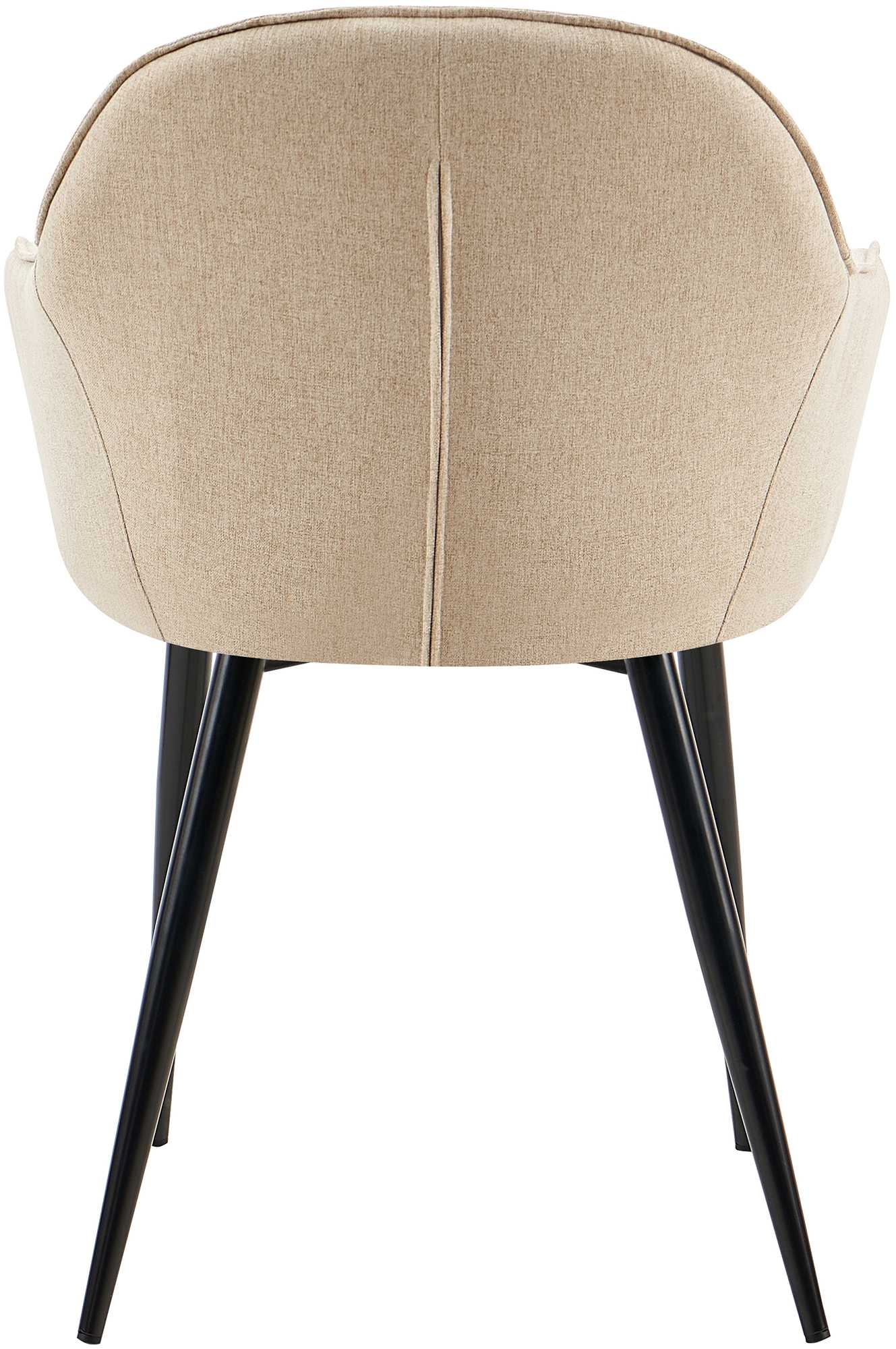 Chaise de salle à manger Boise en Tissu avec Piètement en Métal noir