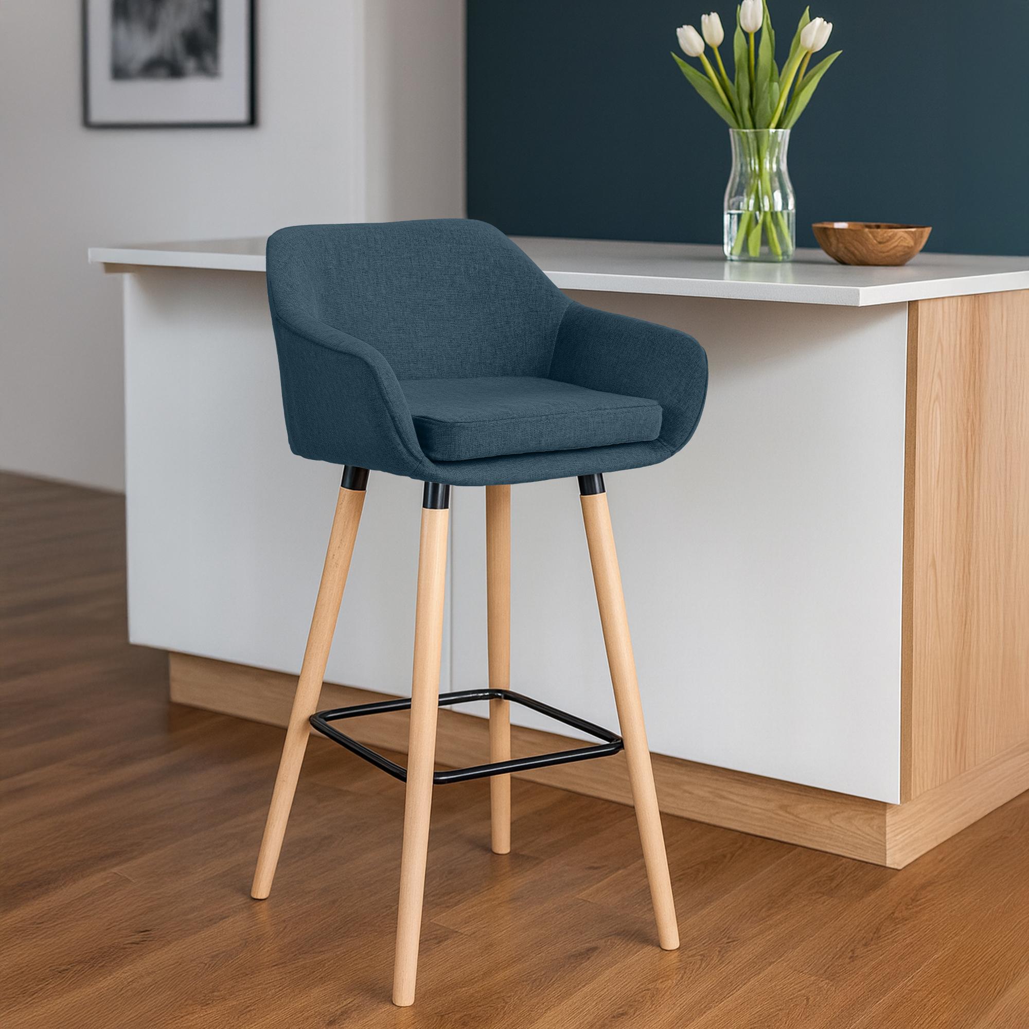 Tabouret de bar Grant en tissu