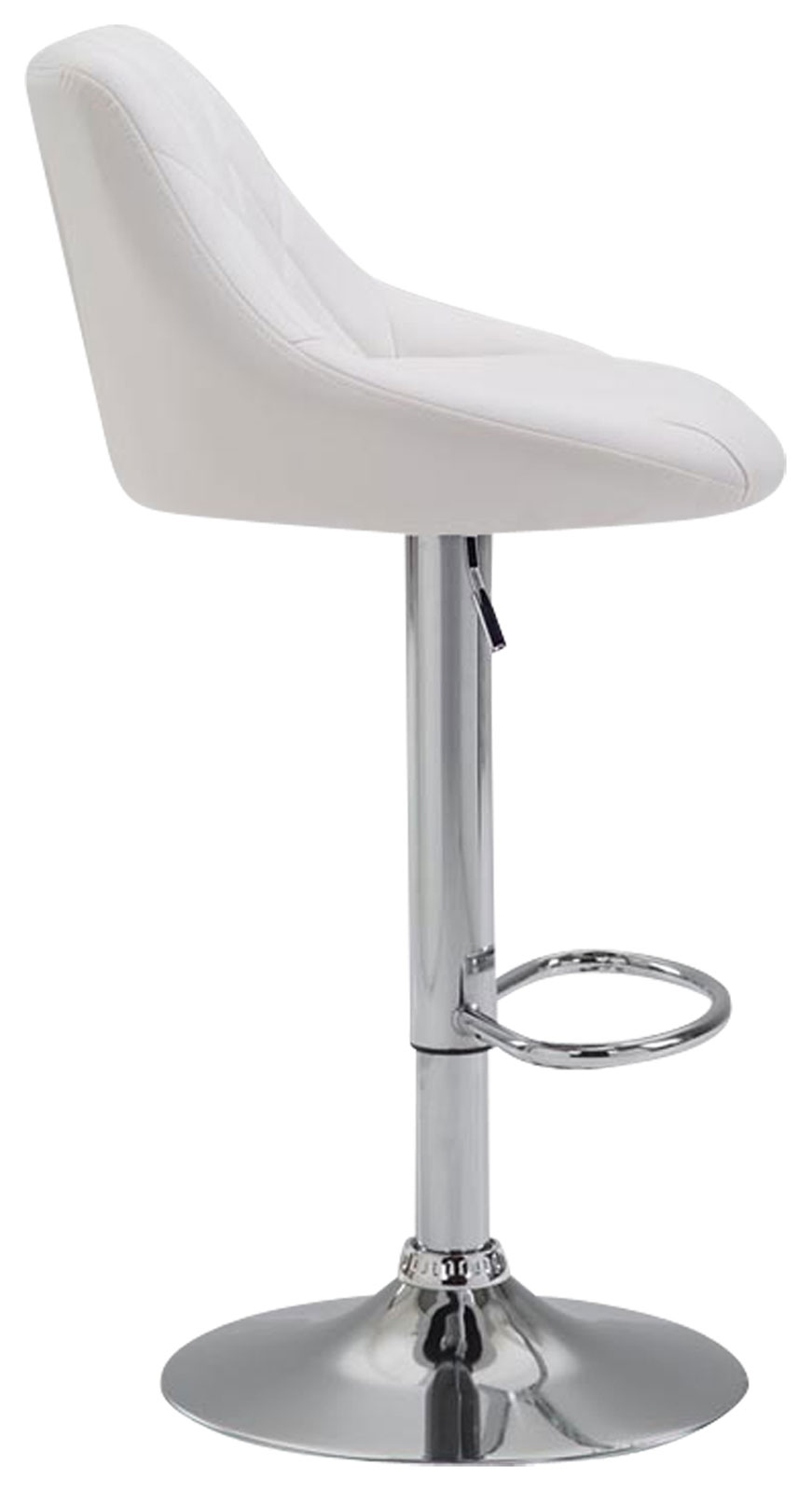 Tabouret de bar Lazio en similicuir avec pied en métal