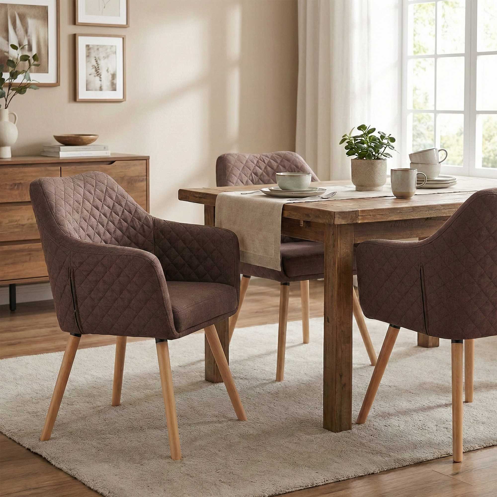 Chaise de salle à manger Gent en tissu