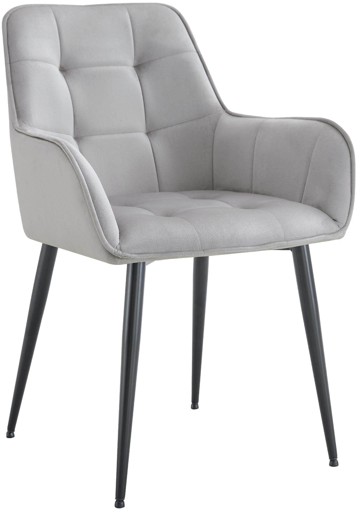 Chaise de salle à manger Ferndale revêtement en velours