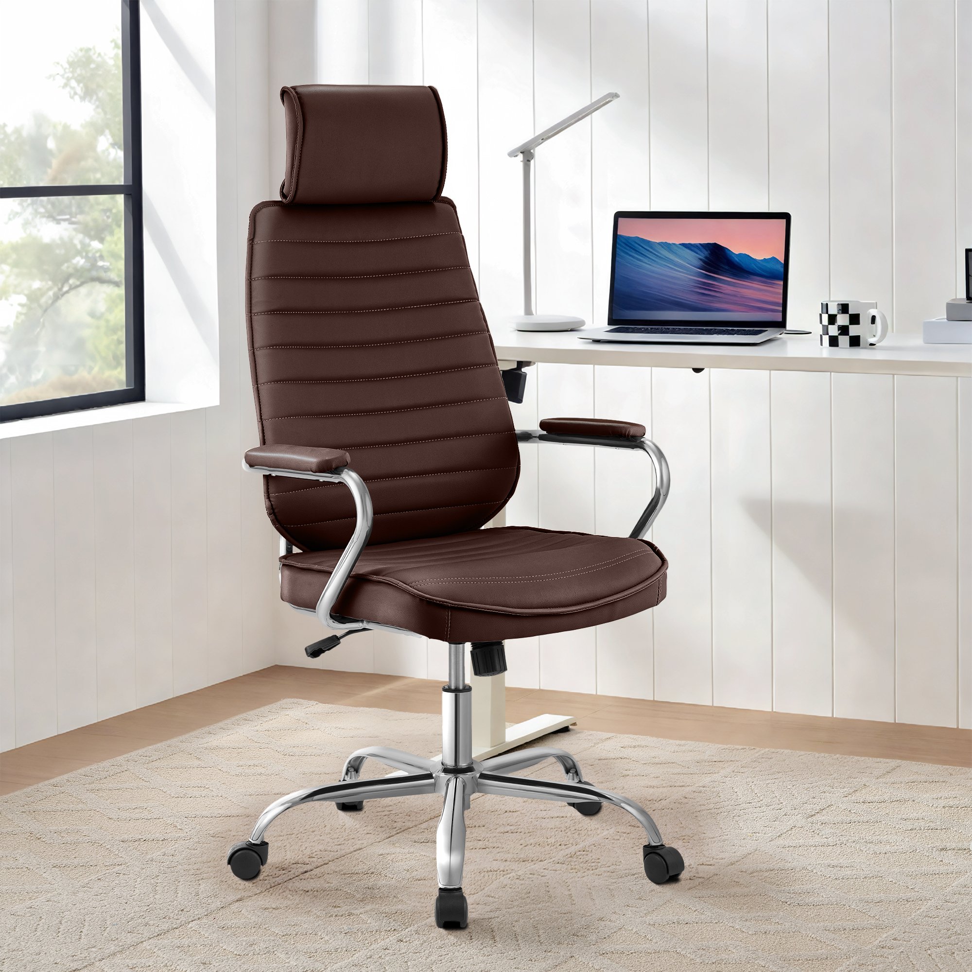 Chaise de Bureau Rako en Cuir Synthétique